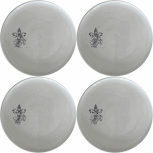 South Indian Cultural Imagery Side Plate Set of 4 features intricate traditional designs perfect for any dining table.