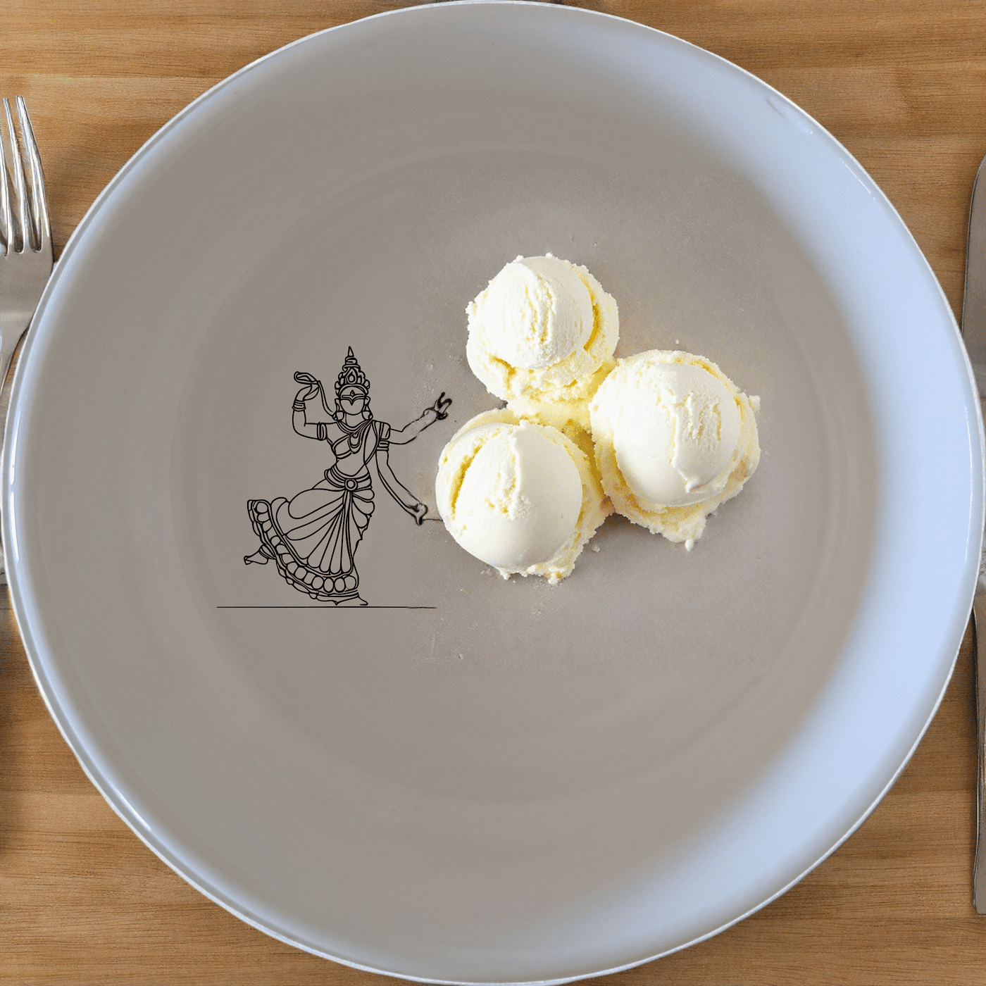 South Indian Cultural Imagery Bowl Set of 4 brings traditional artistry to your table with intricate dance motifs.