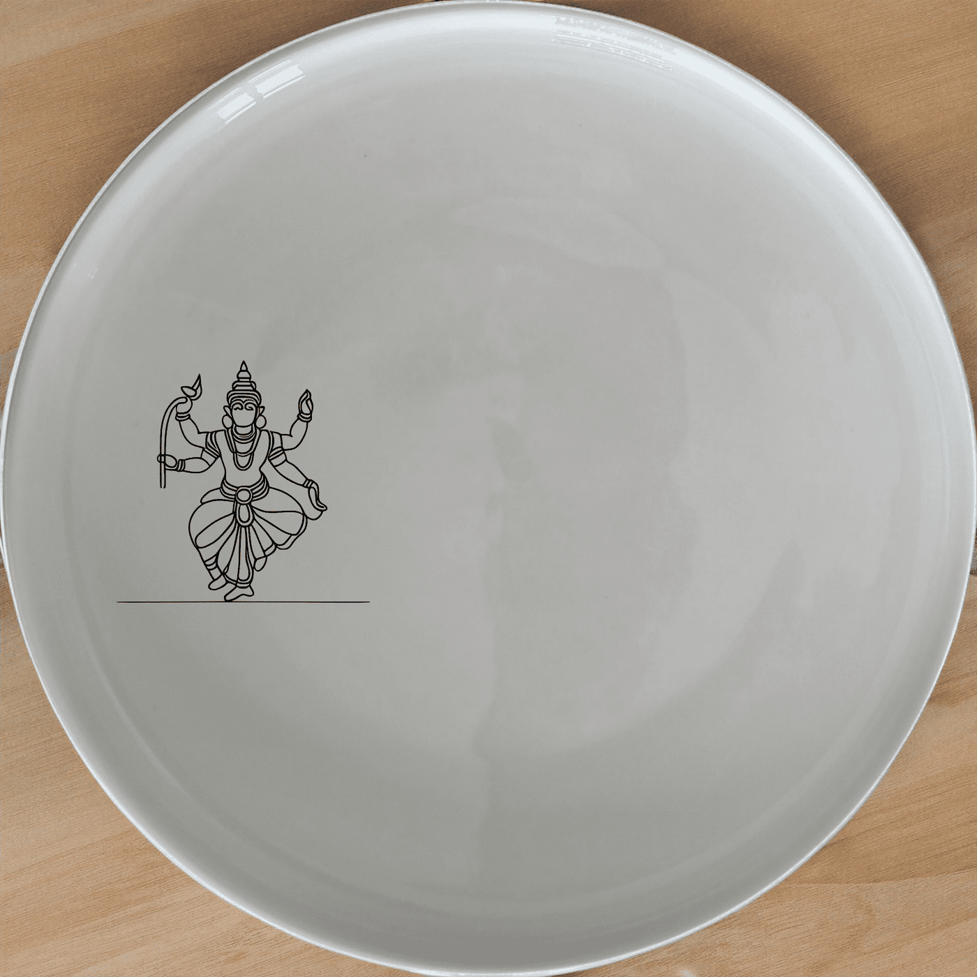 South Indian Cultural Imagery Side Plate Set of 4 features traditional artwork perfect for any dining setting.