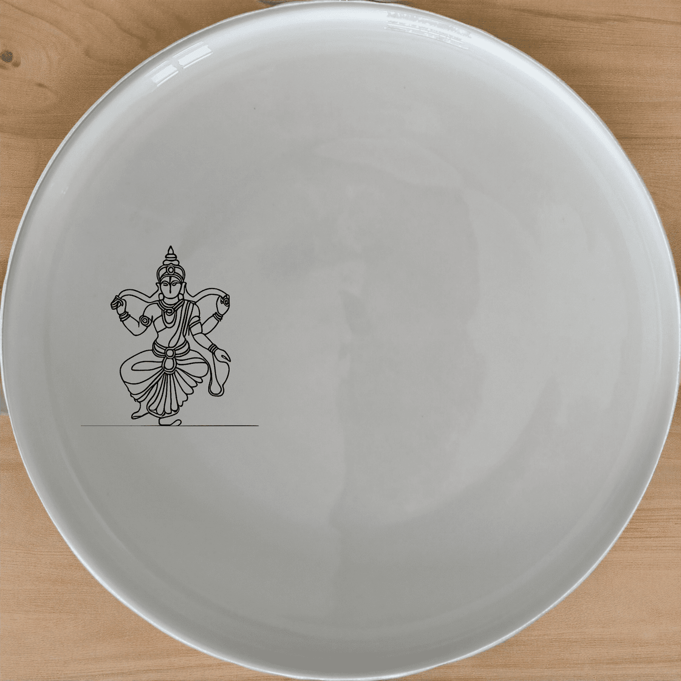 South Indian Cultural Imagery Side Plate Set of 4 features intricate traditional designs perfect for any dining table.