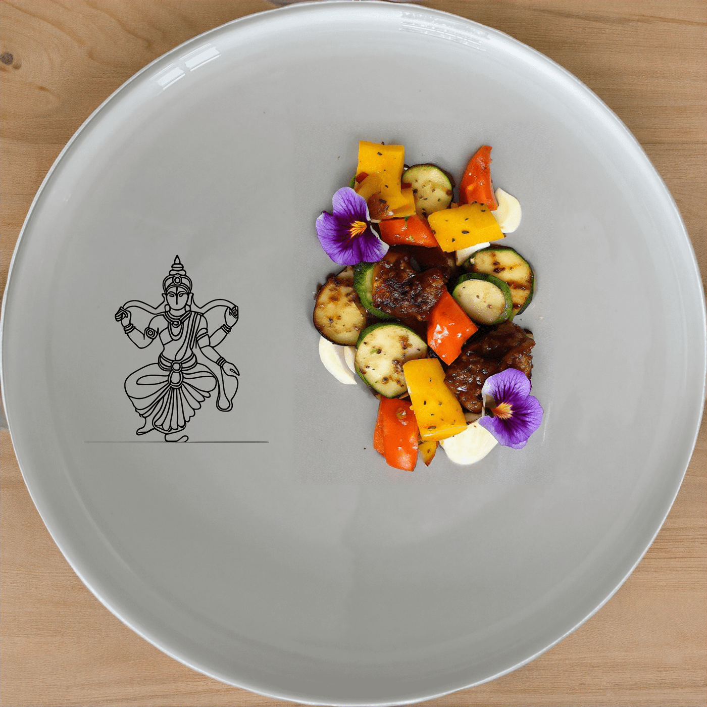 South Indian Cultural Imagery Side Plate Set of 4 features intricate traditional designs perfect for any dining table.