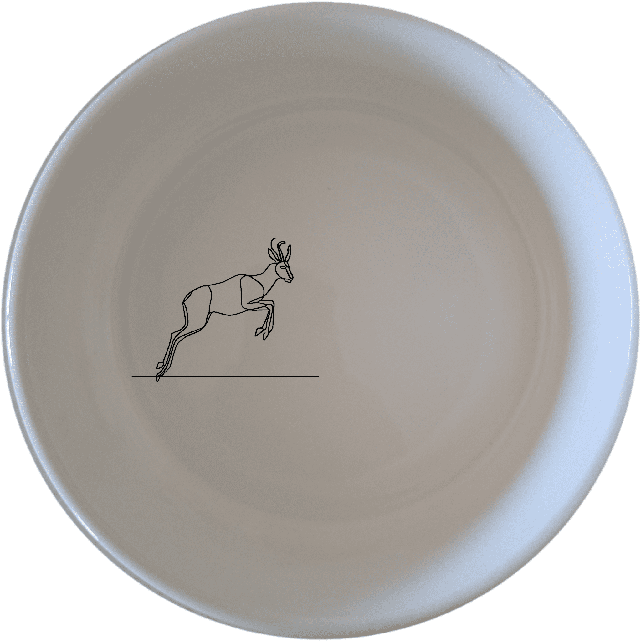 The Springbok Leaping Graceful Silhouette Bowl Set of 4 features a leaping springbok antelope silhouette design, perfect for adding a touch of nature to your dining experience.