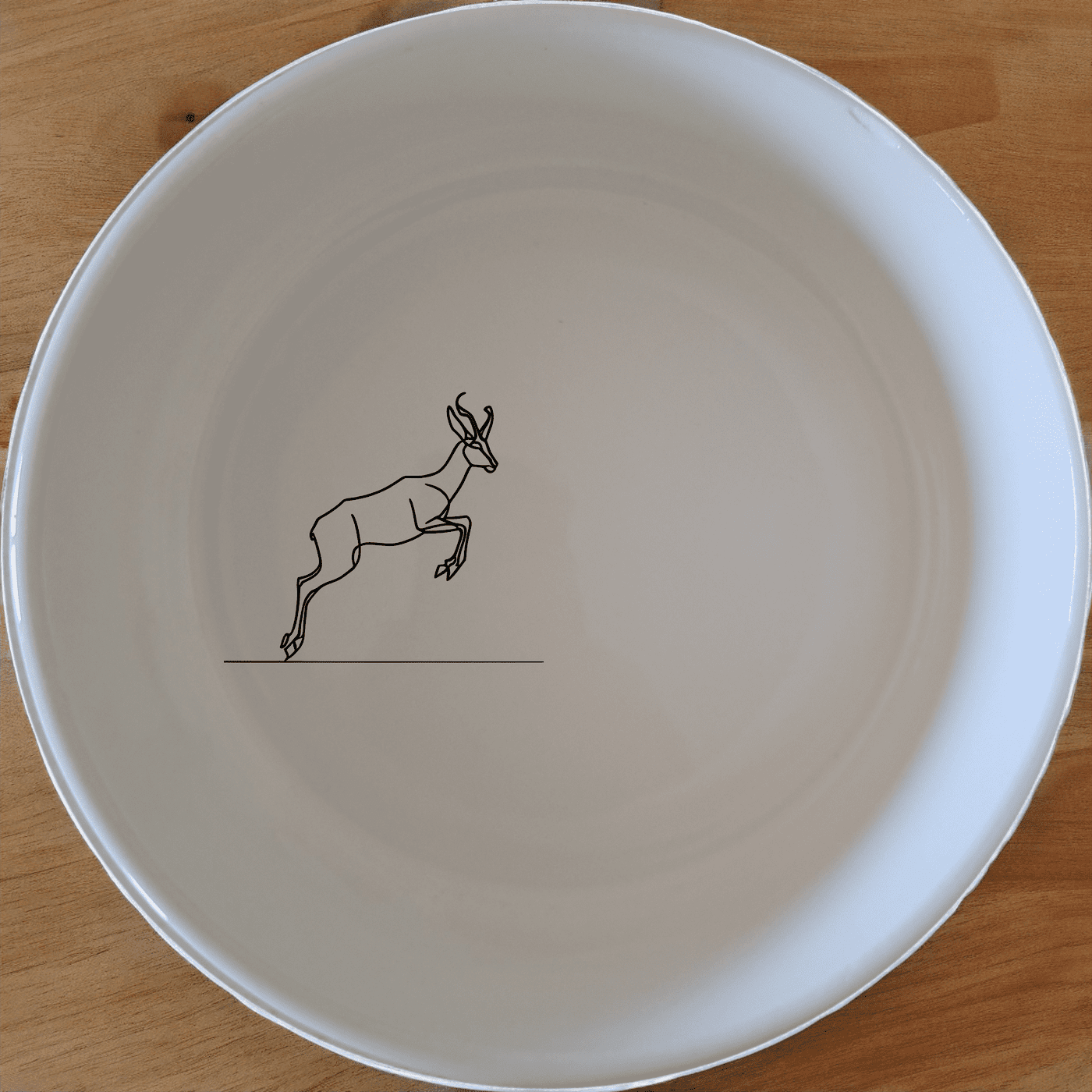 The Springbok Leaping Graceful Silhouette Bowl Set of 4 features a sleek, minimalist design perfect for modern dining.