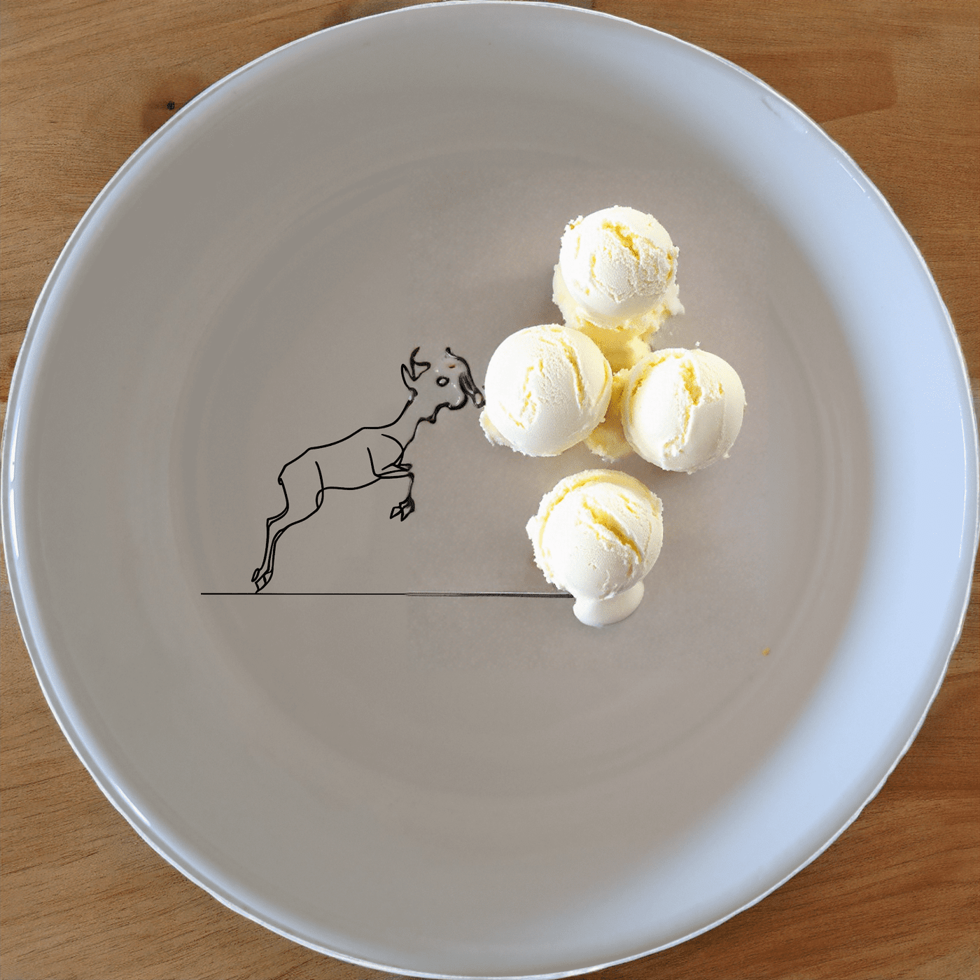 The Springbok Leaping Graceful Silhouette Bowl Set of 4 features a sleek, minimalist design perfect for modern dining.