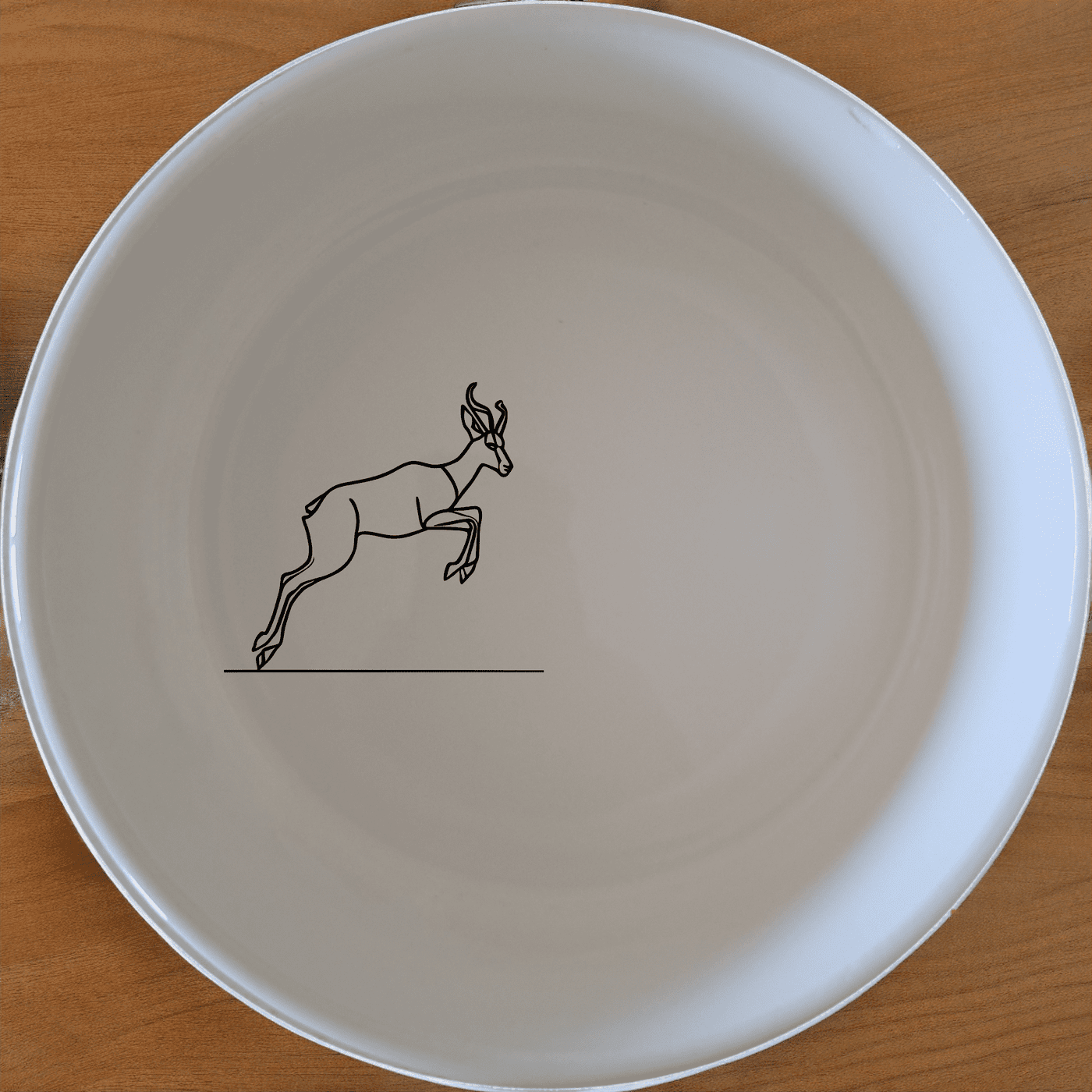 Springbok Leaping Graceful Silhouette Bowl Set of 4 adds a touch of nature to your dining table with its elegant leaping springbok design.