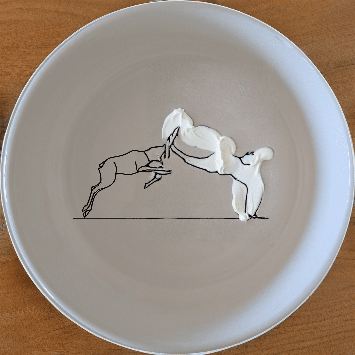 Springbok Leaping Graceful Silhouette Bowl Set of 4 adds a touch of nature to your dining table with its elegant leaping springbok design.