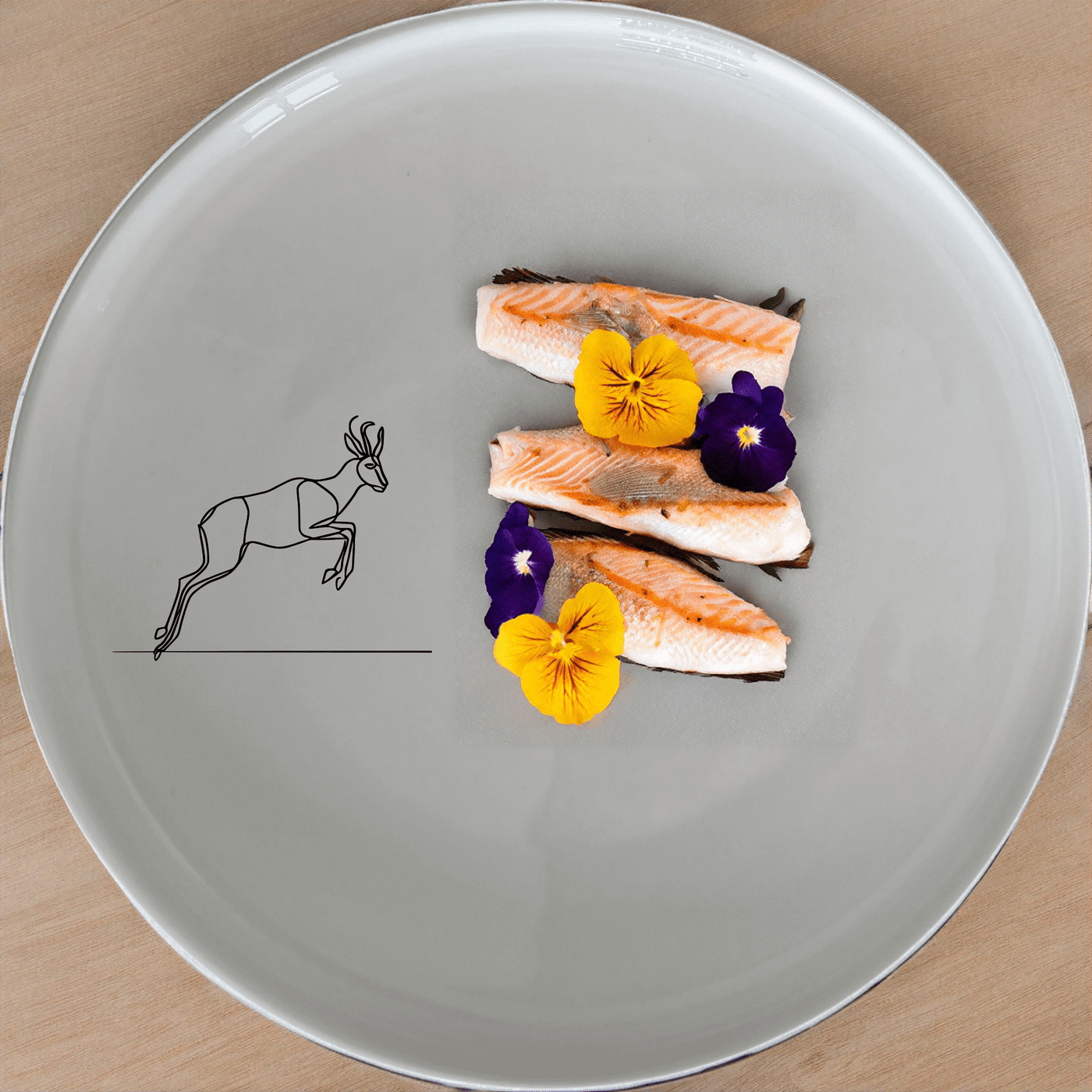 The Springbok Leaping Graceful Silhouette Dinner Plate Set of 4 features a sleek, modern design perfect for any dining table.