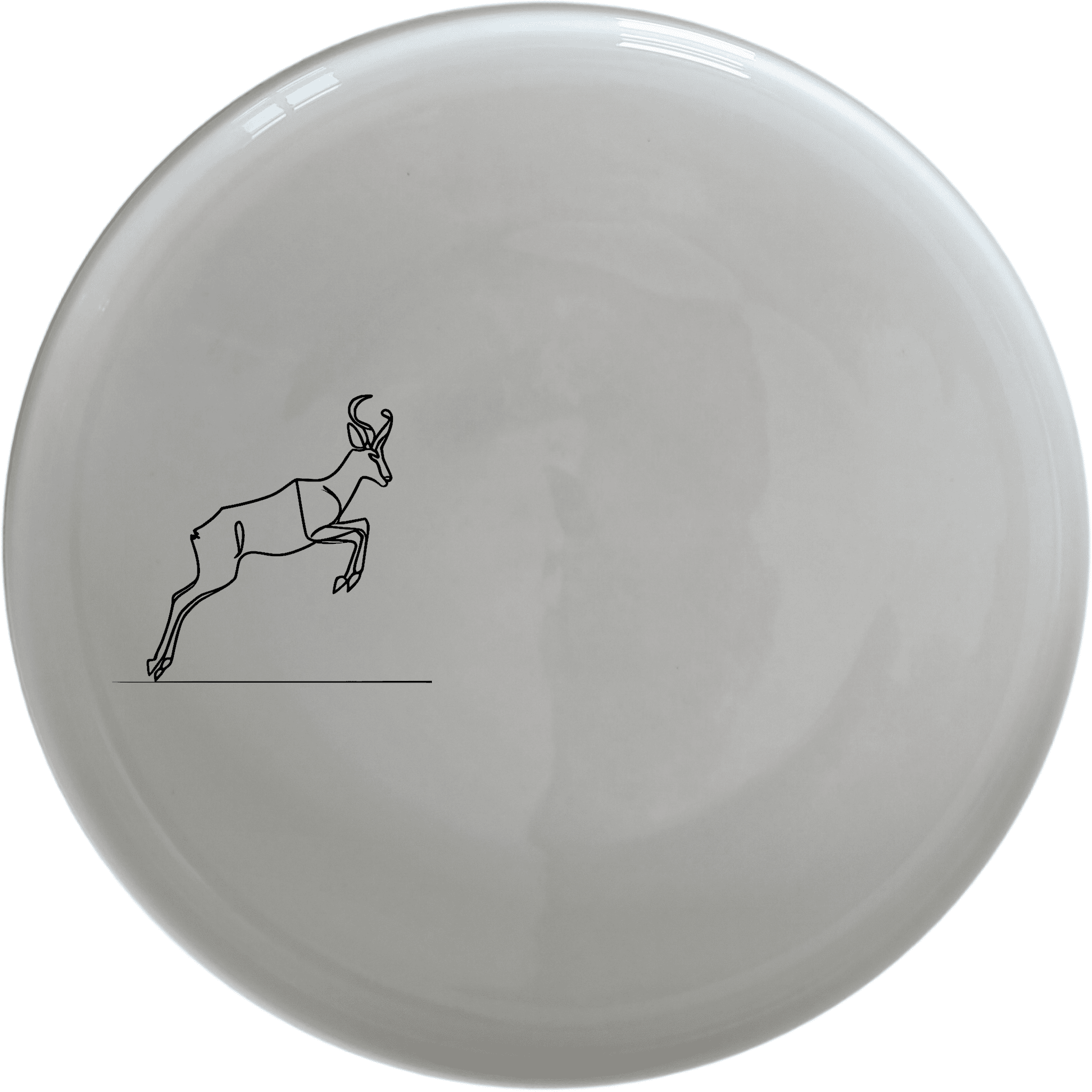 The Springbok Leaping Graceful Silhouette Dinner Plate Set of 4 features a leaping springbok antelope design, perfect for adding a touch of nature to your dining experience.