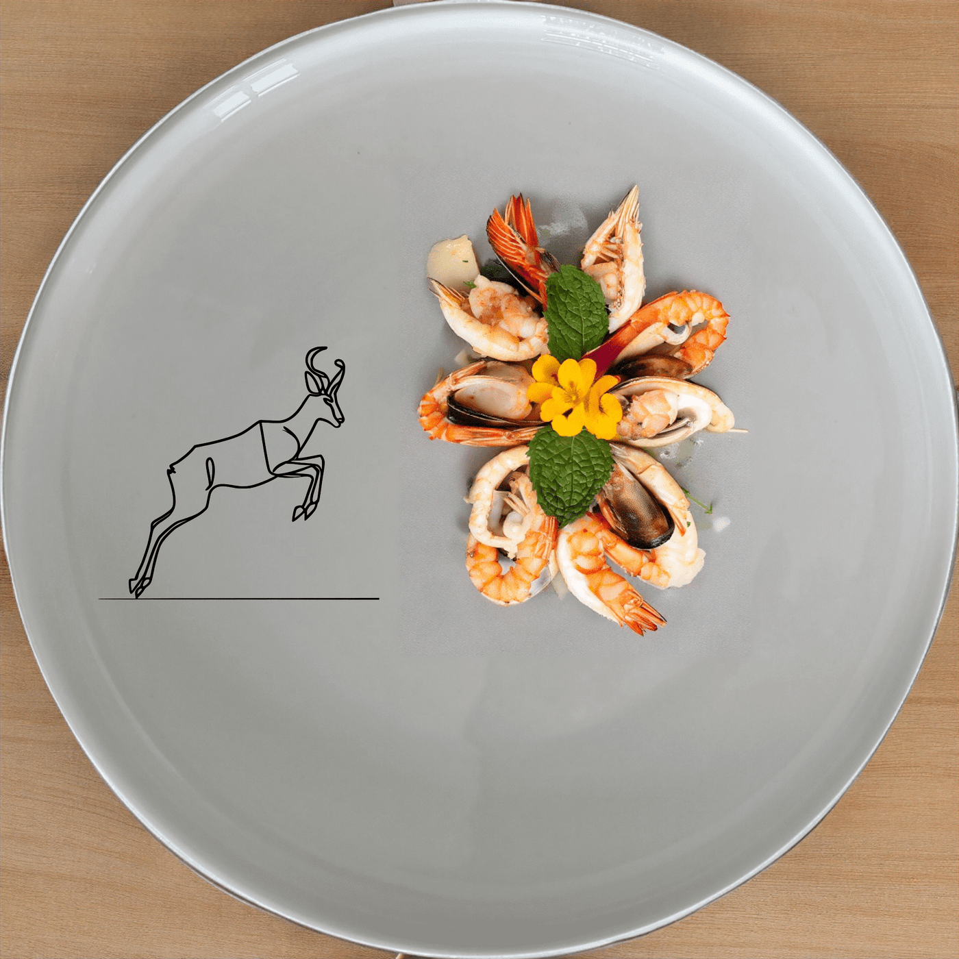The Springbok Leaping Graceful Silhouette Side Plate Set of 4 features a sleek, modern design perfect for any dining table. Crafted from premium ceramic, these plates are both stylish and functional, ideal for everyday use or special occasions.