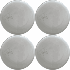 The Stromanthe Triostar Dinner Plate Set of 4 features a sleek, modern design perfect for any dining occasion. Crafted from durable ceramic, these plates are both stylish and functional, making them an ideal addition to your dinnerware collection.