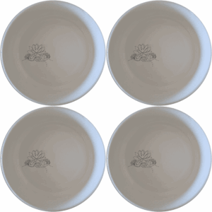 The Succulent Garden Bowl Set of 4 features delicate laser-etched designs perfect for everyday use or special occasions.