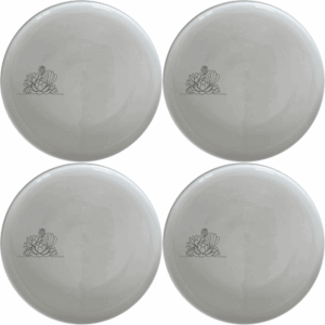 The Succulent Garden Dinner Plate Set of 4 adds a touch of nature to your dining experience with its elegant design and durable ceramic construction.