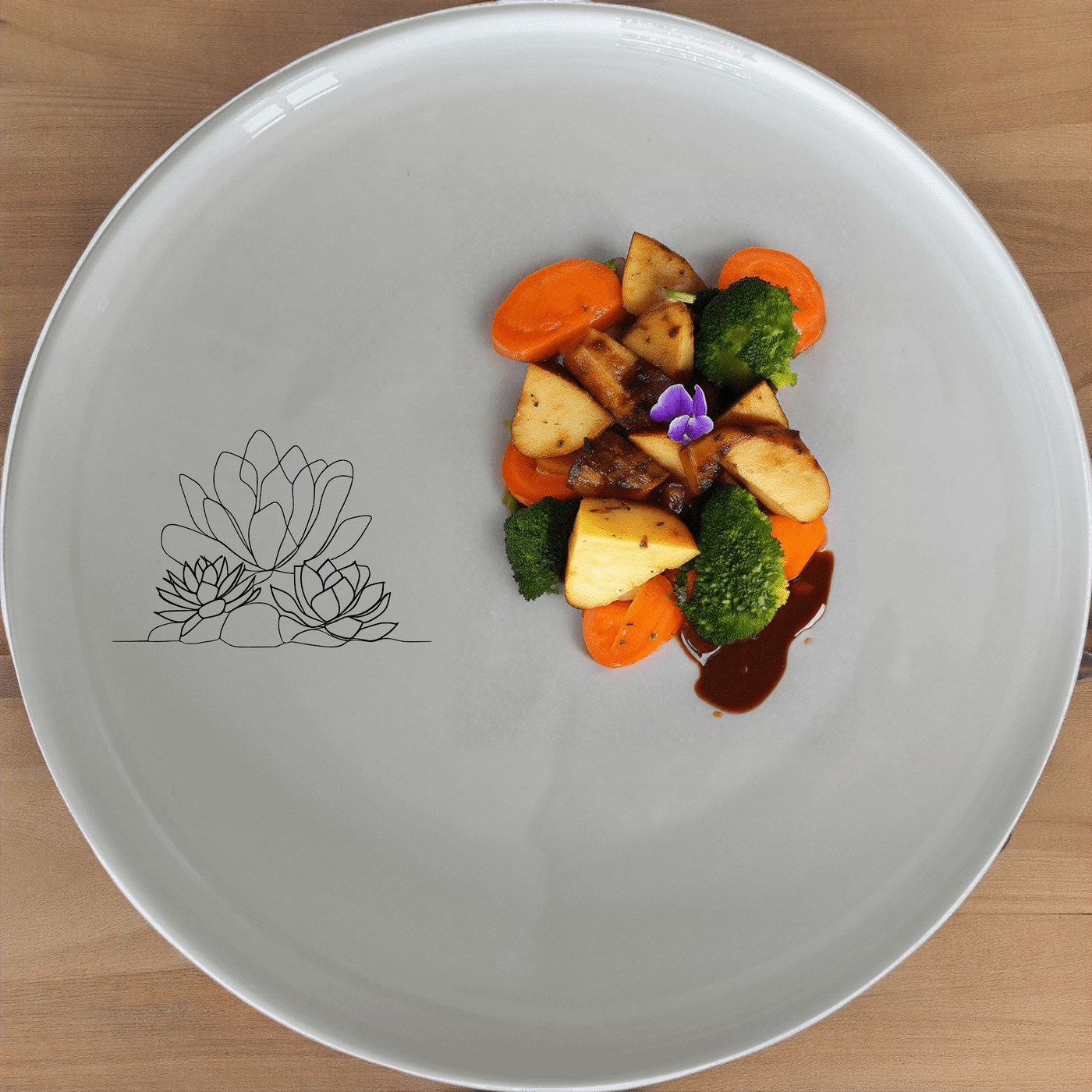 Succulent Garden Dinner Plate Set of 4 offers a modern, minimalist design perfect for any dining table. Crafted from durable ceramic, these plates are both stylish and practical.