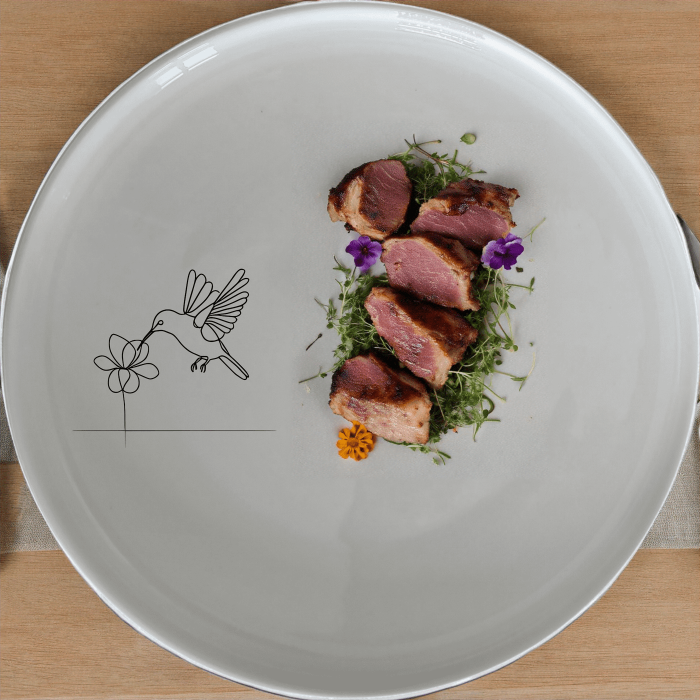 Sunbird Flower Bloom Side Plate Set of 4 is a beautiful and elegant set of four white ceramic side plates featuring a delicate sunbird design.