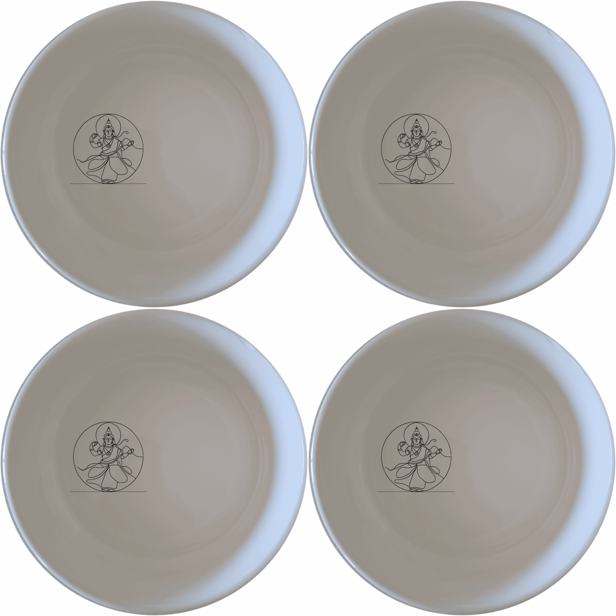 The Tibetan Cultural Imagery Bowl Set of 4 features intricate designs that celebrate rich traditions and heritage.