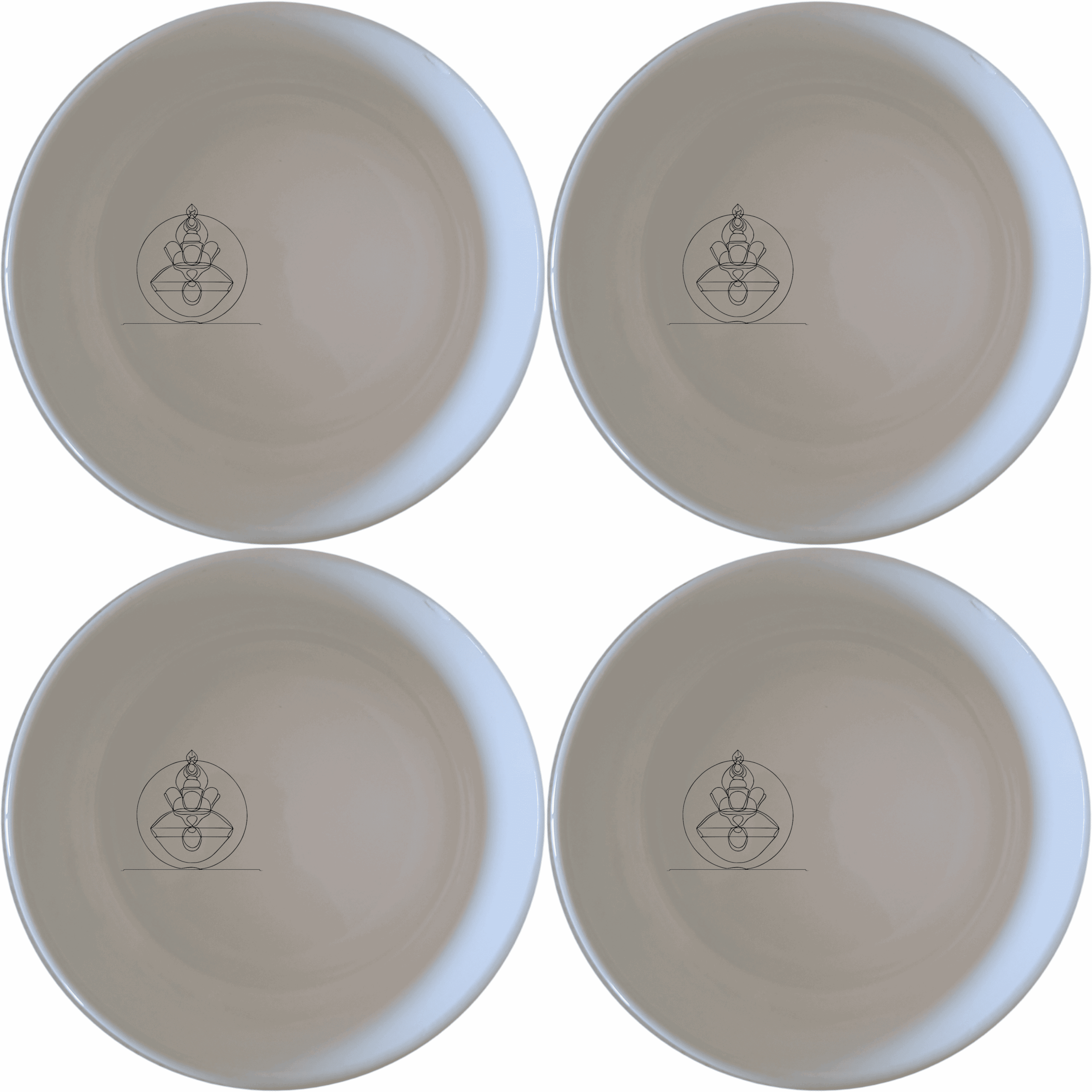 The Tibetan Cultural Imagery Bowl Set of 4 features intricate designs inspired by ancient traditions, perfect for adding a touch of cultural elegance to your dining experience.