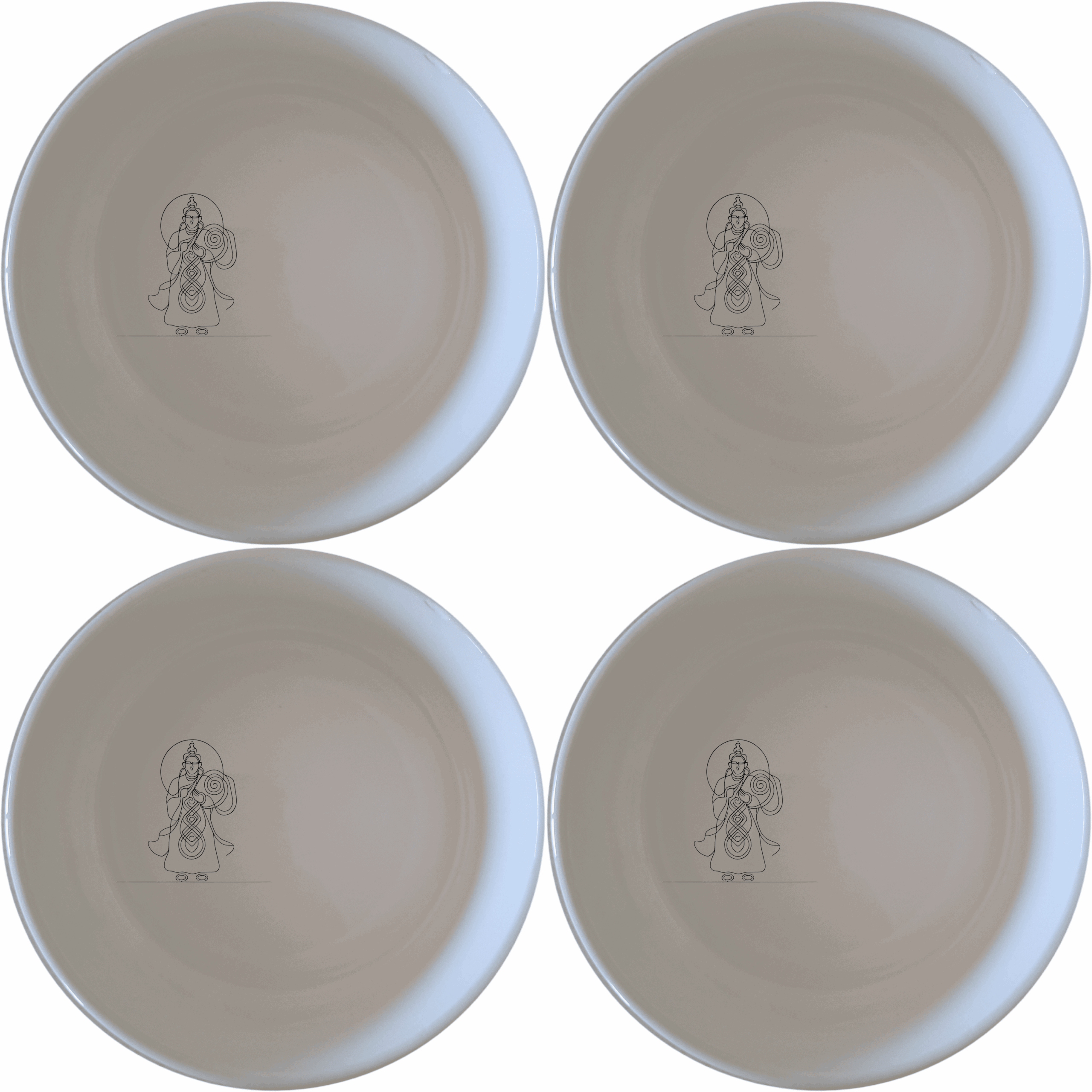 The Tibetan Cultural Imagery Bowl Set of 4 features intricate designs inspired by ancient traditions, perfect for adding a touch of cultural elegance to your dining experience.