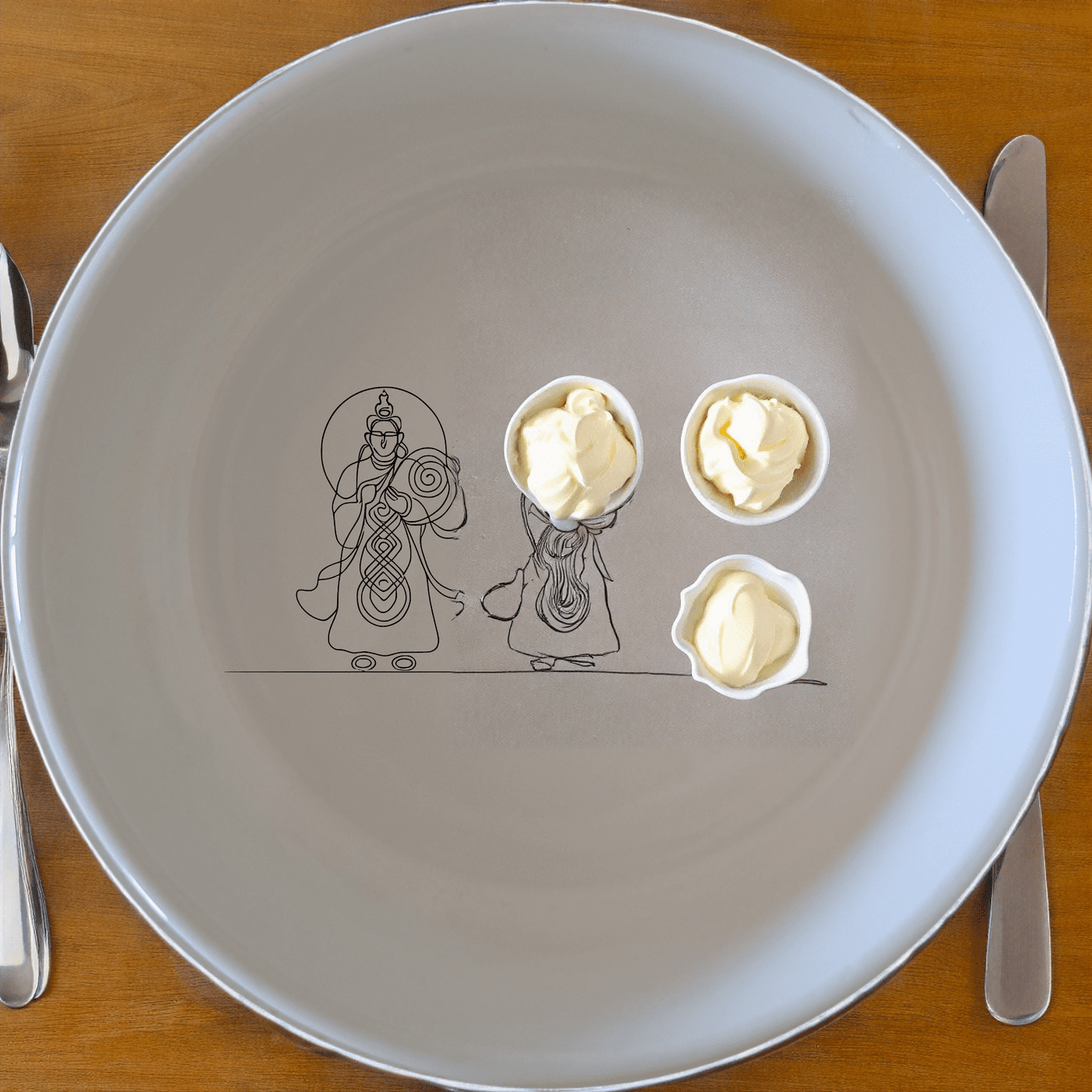 The Tibetan Cultural Imagery Bowl Set of 4 features intricate designs inspired by ancient traditions, perfect for adding a touch of cultural elegance to your dining experience.