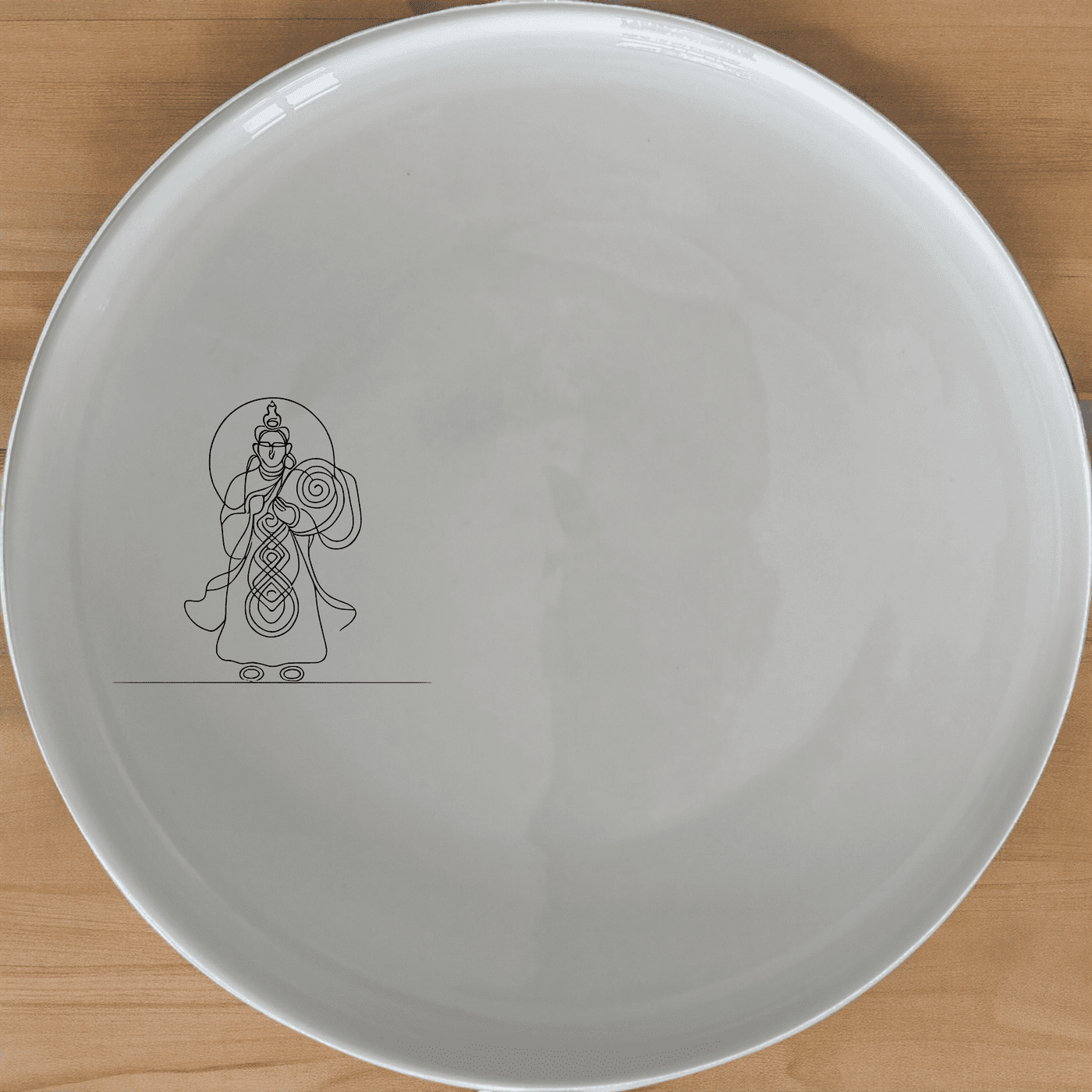 The Tibetan Cultural Imagery Dinner Plate Set of 4 features intricate designs that celebrate rich traditions and heritage.