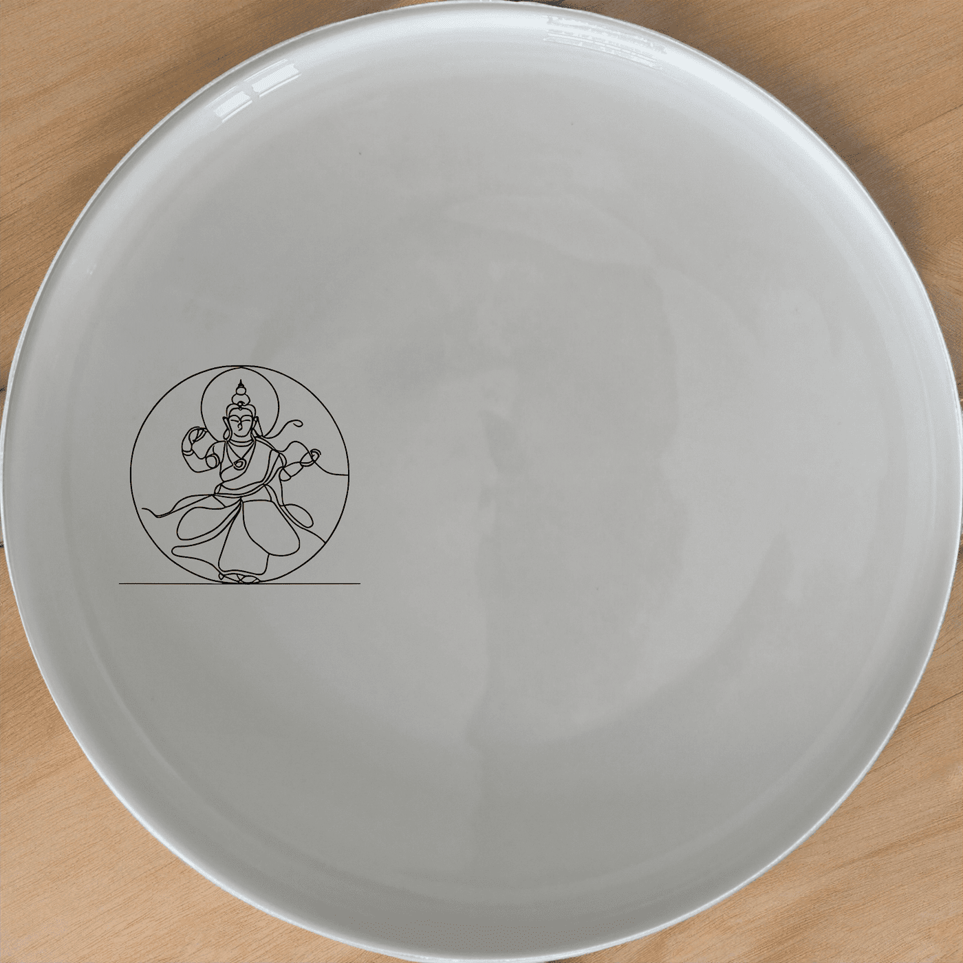 The Tibetan Cultural Imagery Side Plate Set of 4 features intricate designs that celebrate rich traditions and artistic heritage.