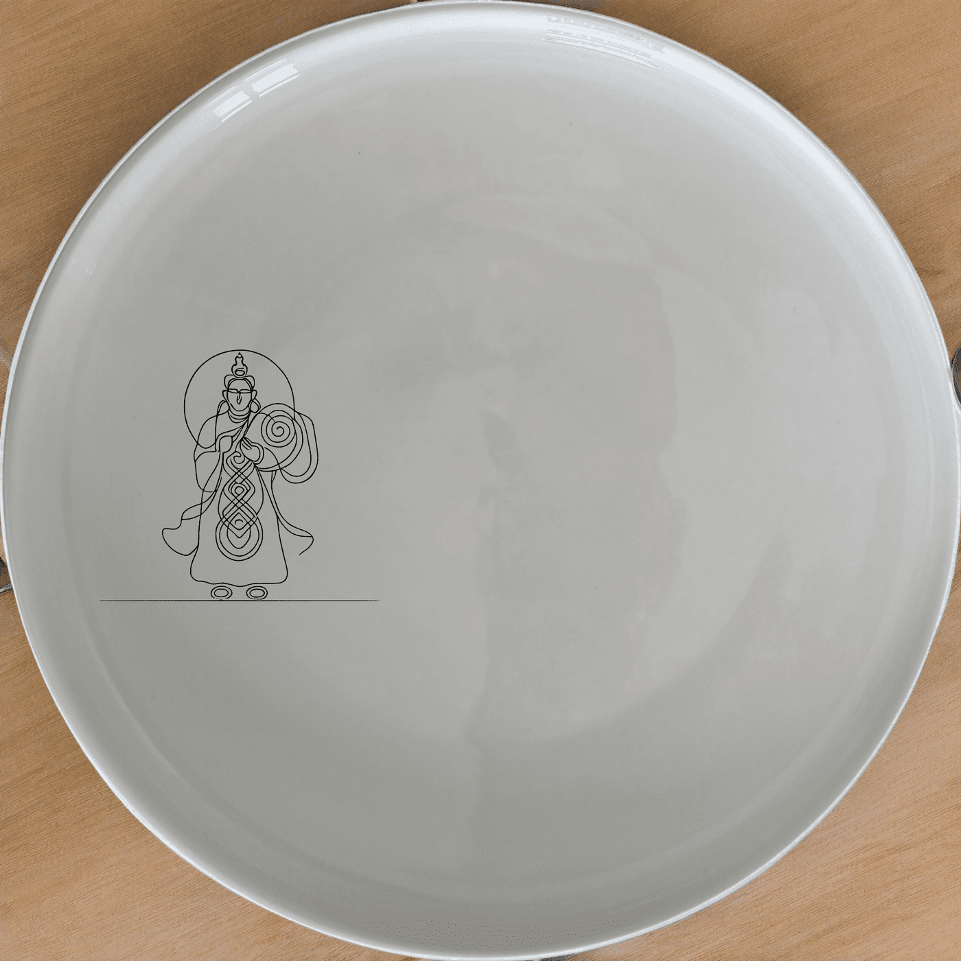 The Tibetan Cultural Imagery Side Plate Set of 4 features intricate designs that celebrate rich traditions and heritage.