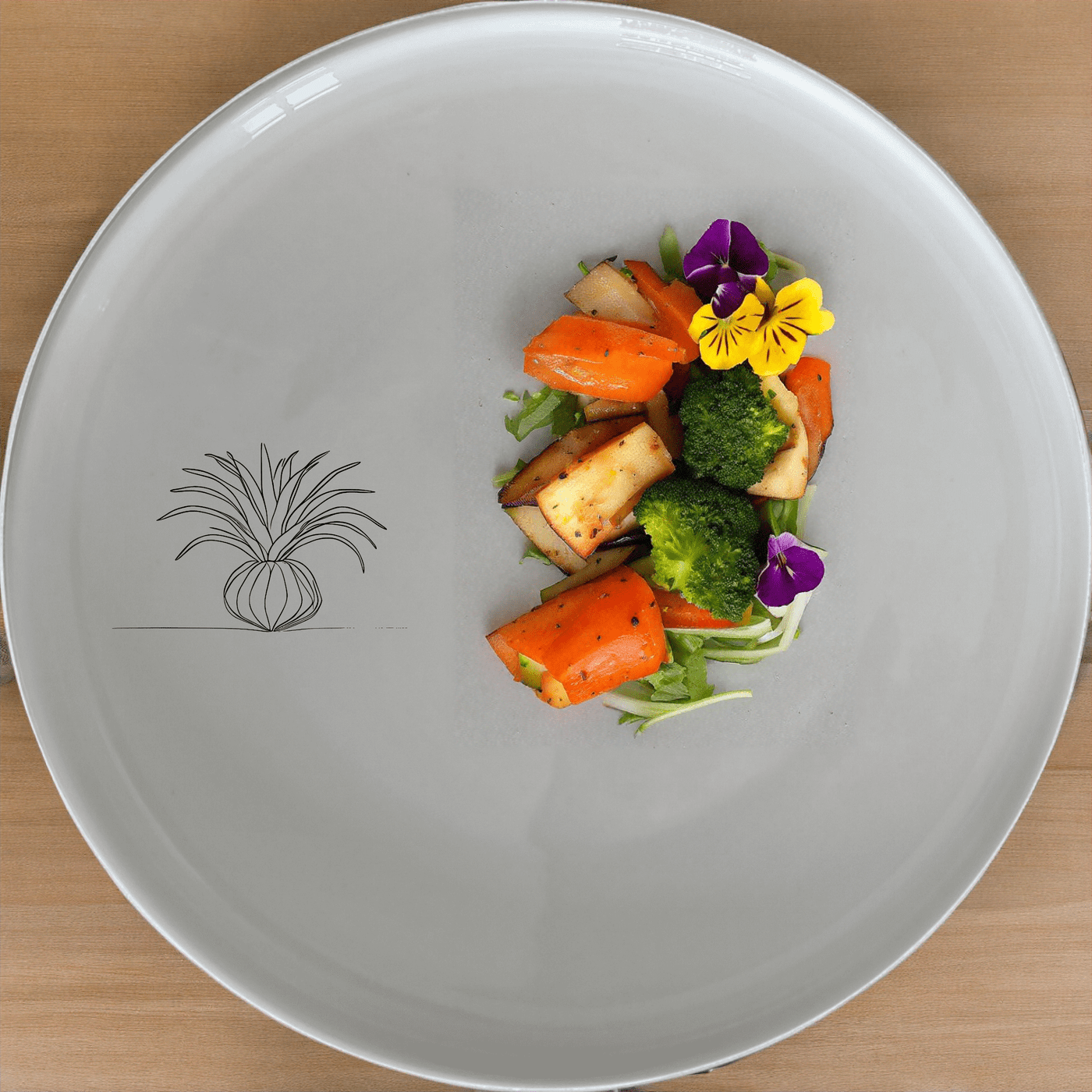 The Air Plants Dinner Plate Set of 4 combines modern design with nature-inspired elegance for a stylish dining experience.