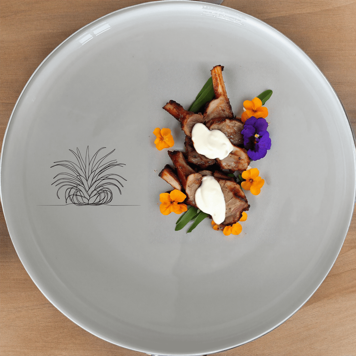 The Air Plants Dinner Plate Set of 4 features a sleek, modern design perfect for any dining table. Crafted from durable ceramic, these plates are microwave and dishwasher safe, making them ideal for everyday use.