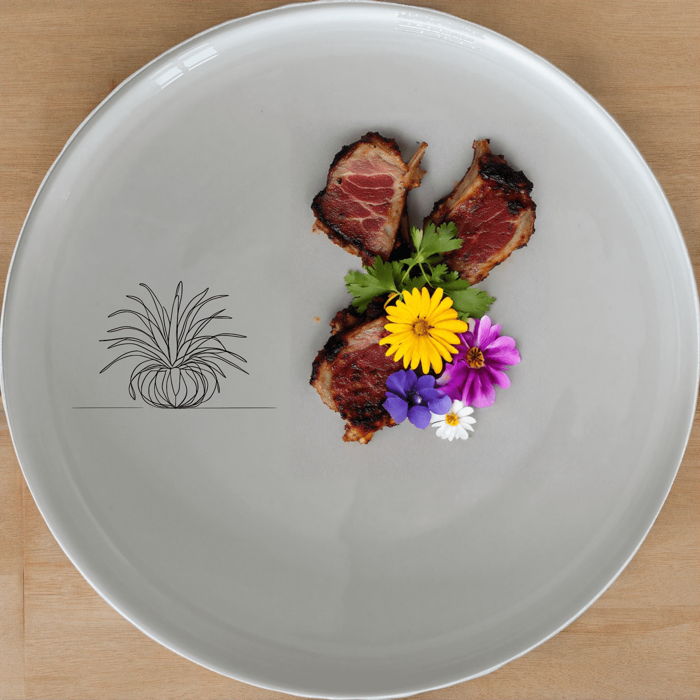 Discover the Air Plants Side Plate Set of 4, a stylish and versatile addition to your dining collection.