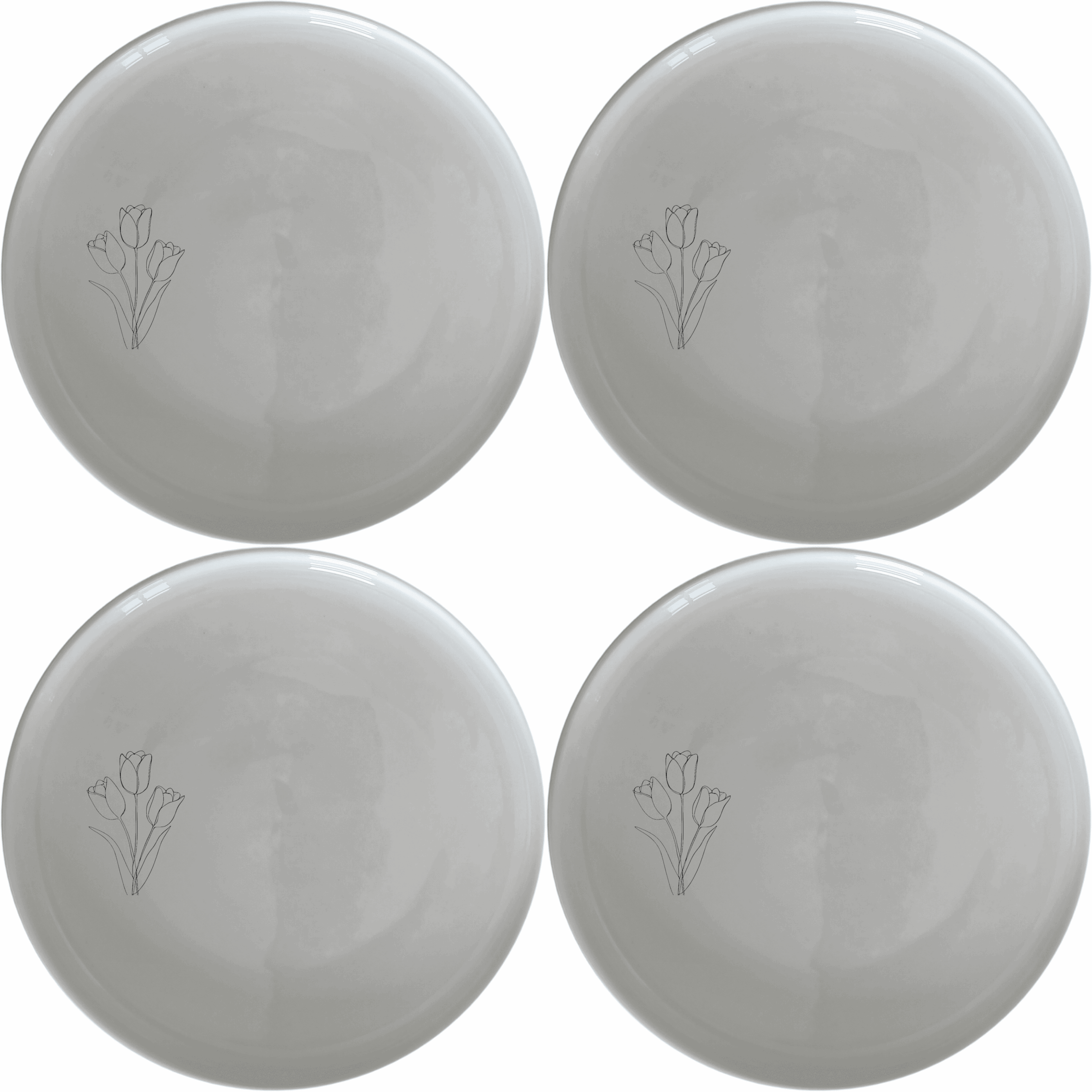 Discover the elegance of our Tulips Dinner Plate Set of 4, perfect for any dining occasion.