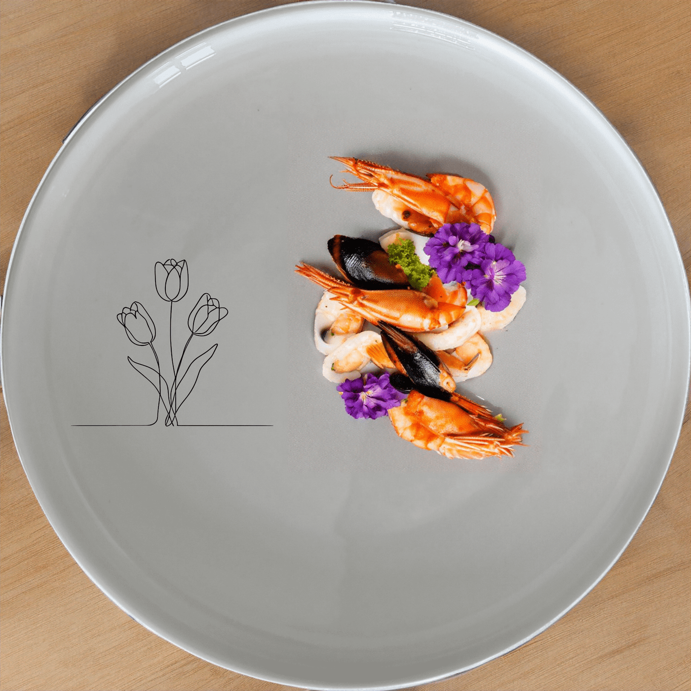 The Tulips Flat Side Plate Set of 4 is a stylish and versatile addition to any dining table, perfect for everyday use or special occasions.