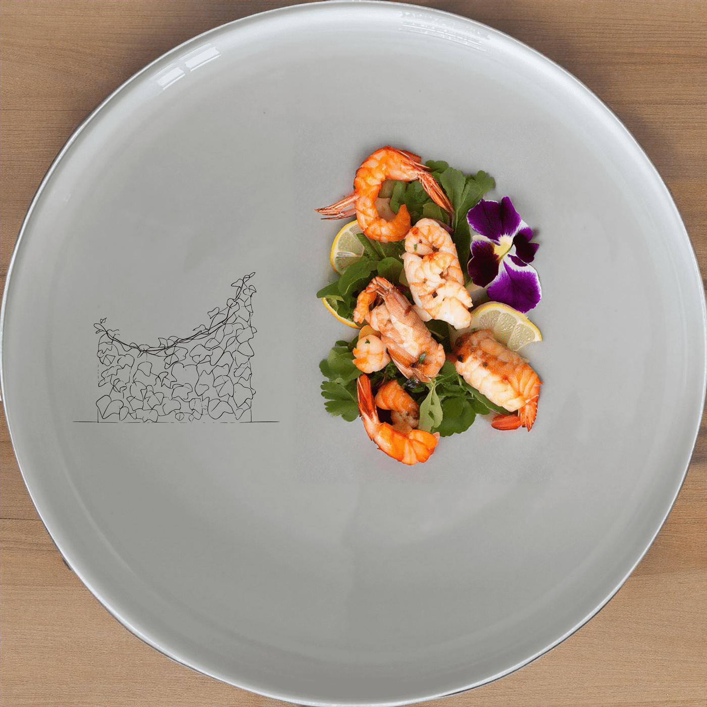 Verdant Ivy Climbing Wall Side Plate Set of 4 features a delicate ivy design perfect for modern dining. This set of four plates is ideal for everyday use or special occasions.