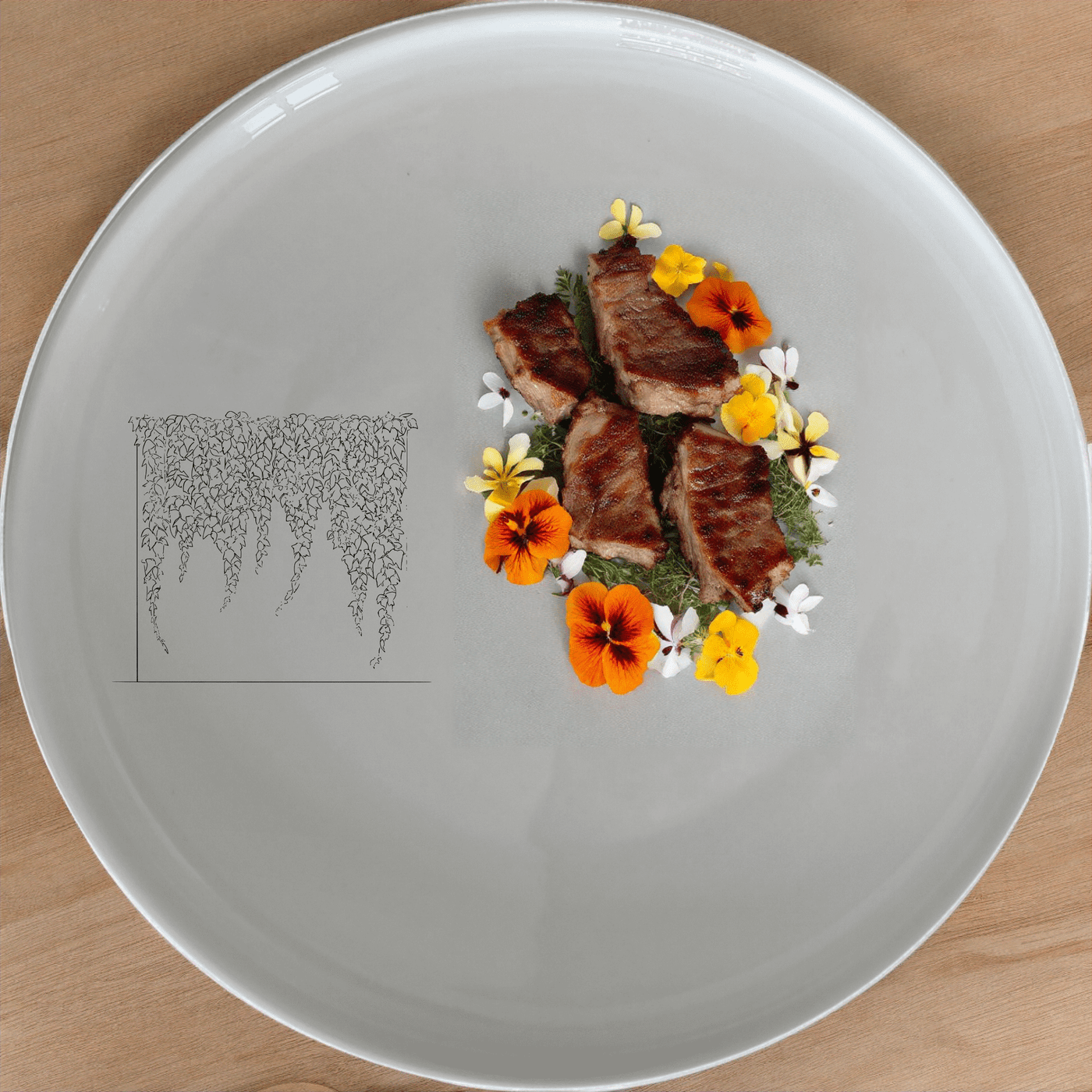The Verdant Green Ivy Climbing Wall Side Plate Set of 4 features a unique design that brings nature to your table, perfect for any dining occasion.