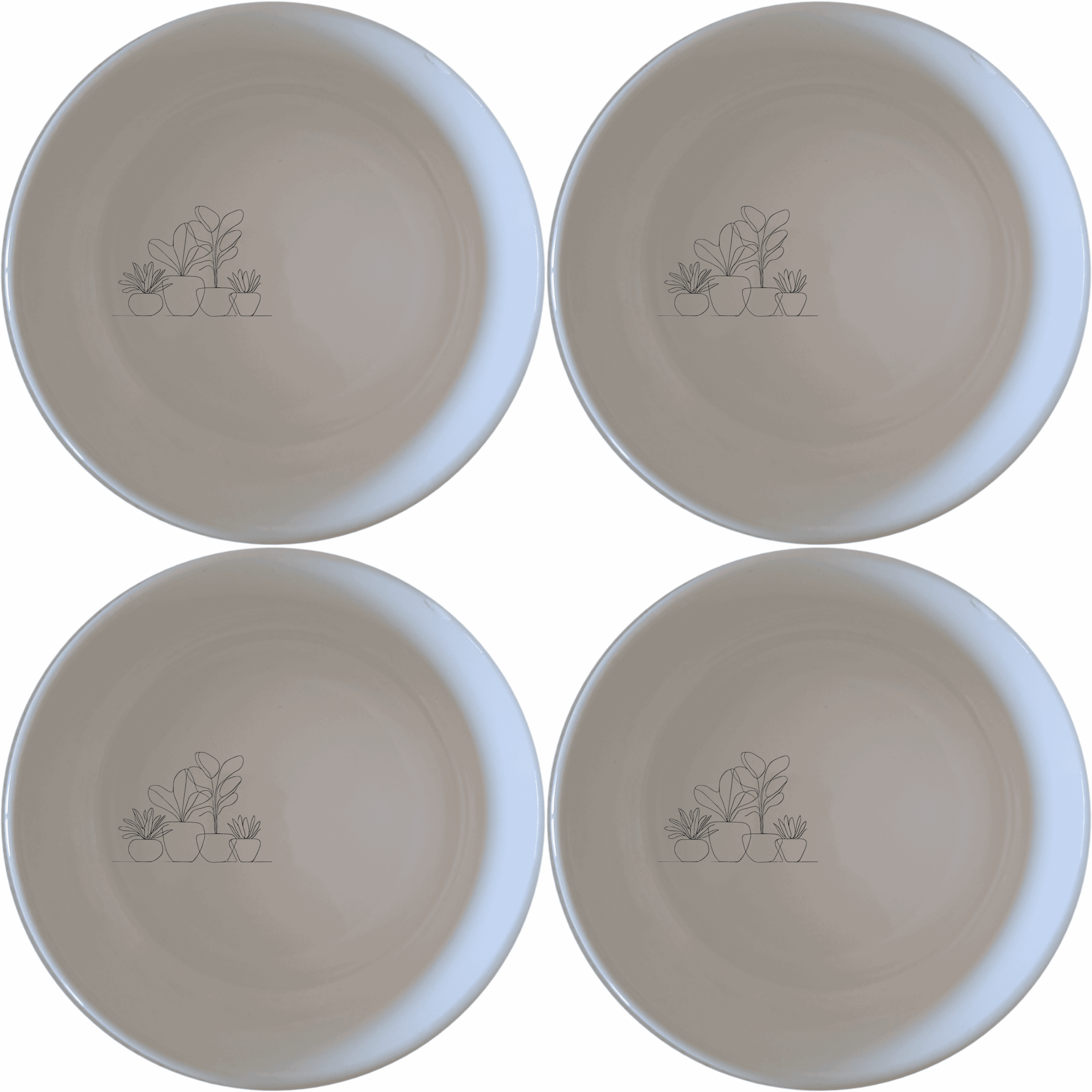 The Warm Terracotta Pots Leafy Plants Bowl Set of 4 adds a touch of nature to your dining table with its elegant design and versatile use.