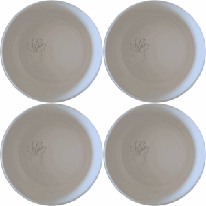 The Warm Terracotta Pots Leafy Plants Bowl Set of 4 is a stylish and versatile addition to any kitchen, perfect for serving snacks, salads, or desserts.