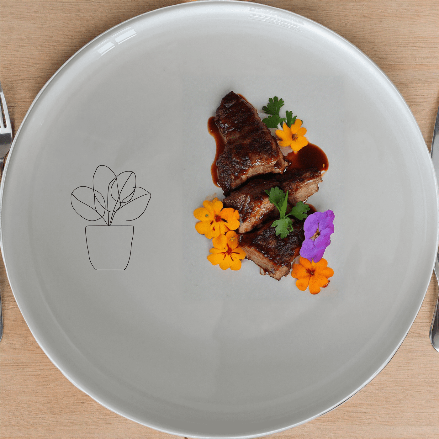 The Warm Terracotta Pots Leafy Plants Side Plate Set of 4 features a modern, minimalist design perfect for any dining table. Crafted from high-quality ceramic, these plates are both stylish and durable, ideal for everyday use or special occasions.
