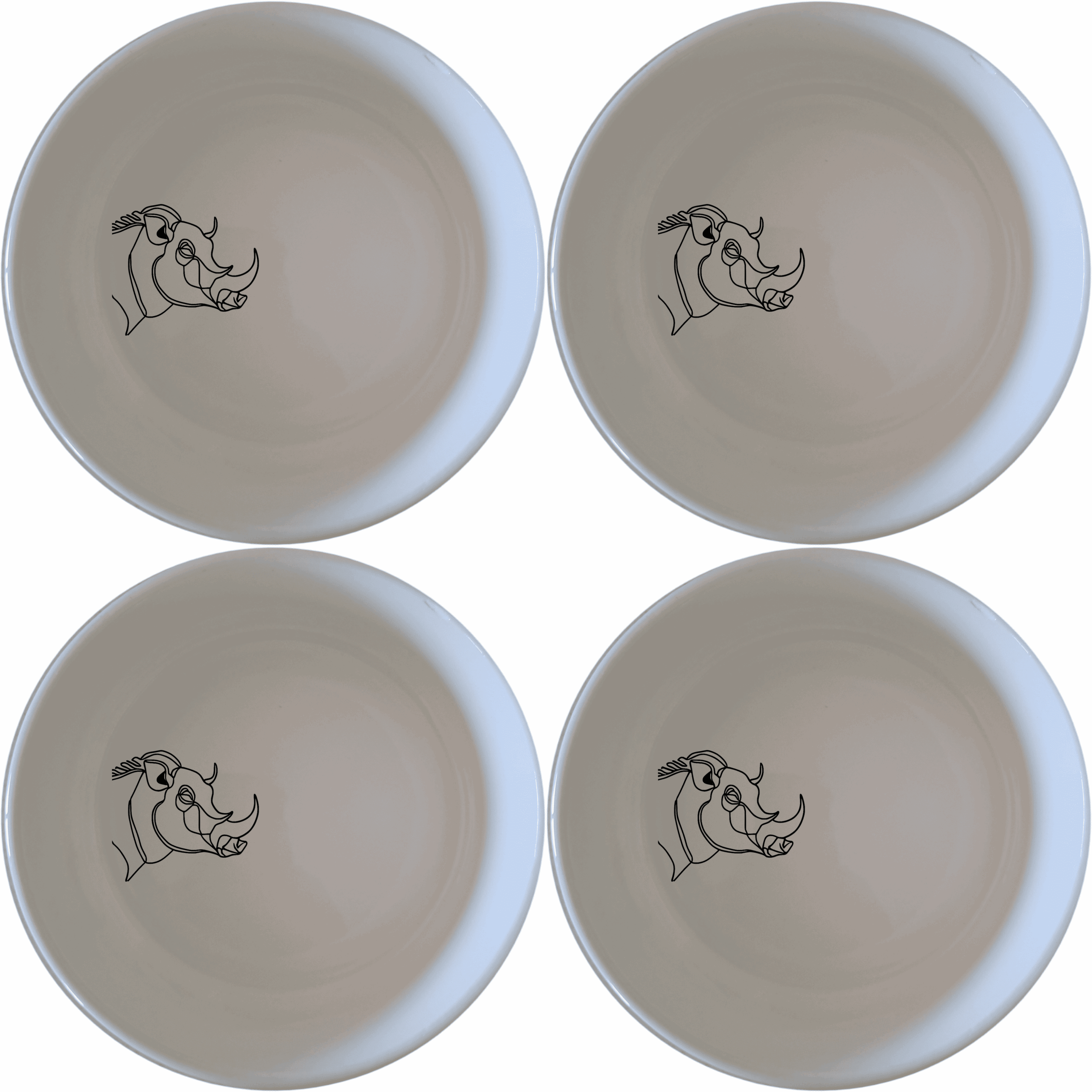 The Warthog Profile Side View Bowl Set of 4 features a unique and stylish design perfect for any dining table. Crafted from high-quality ceramic, these bowls are both durable and elegant, making them ideal for everyday use or special occasions.