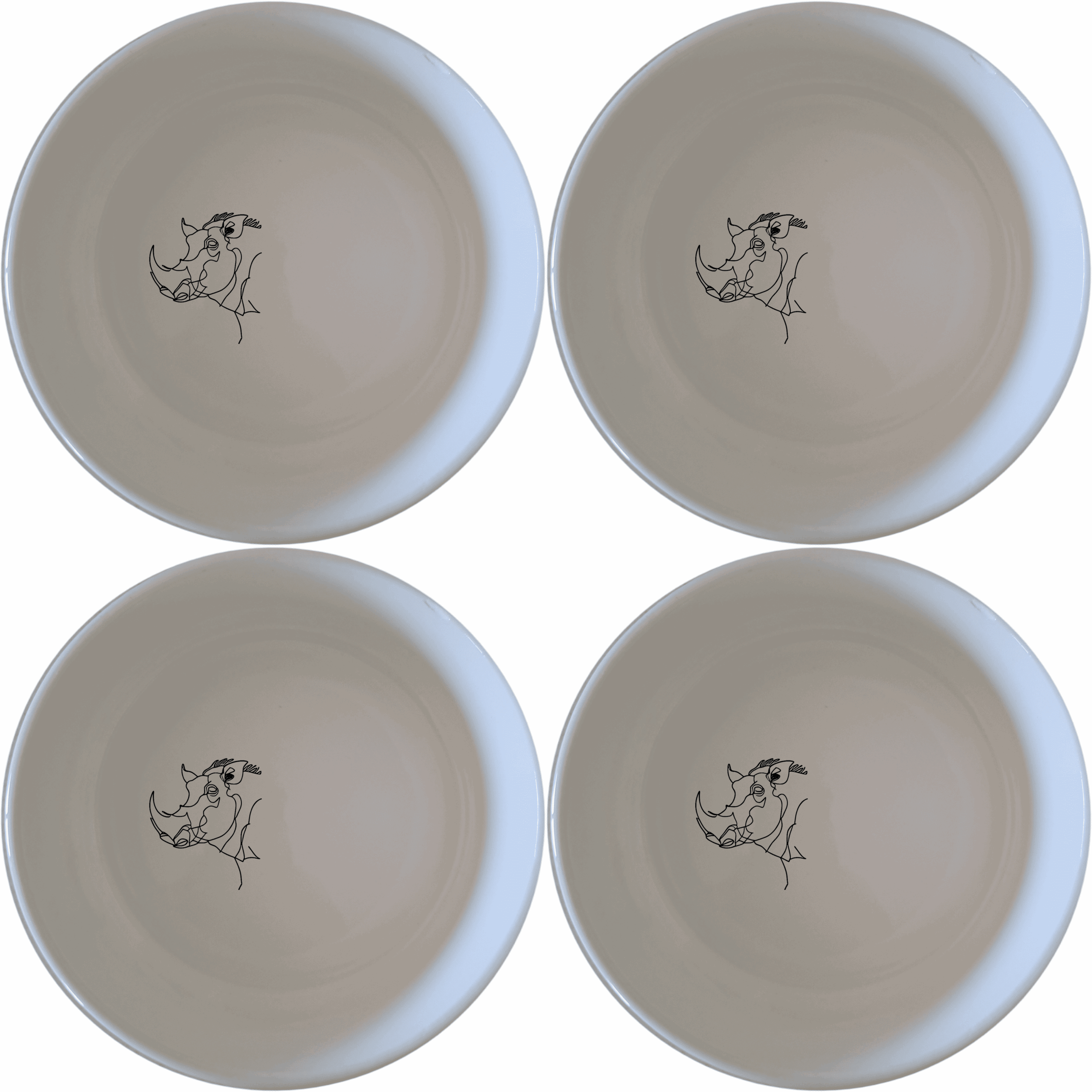 The Warthog Bowl Set of 4 features a unique design that adds a touch of whimsy to your dining experience.
