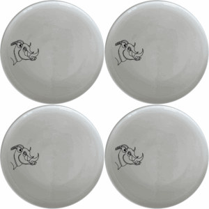 The Warthog Portrait Dinner Plate Set of 4 features a striking silhouette design, perfect for modern dining settings.