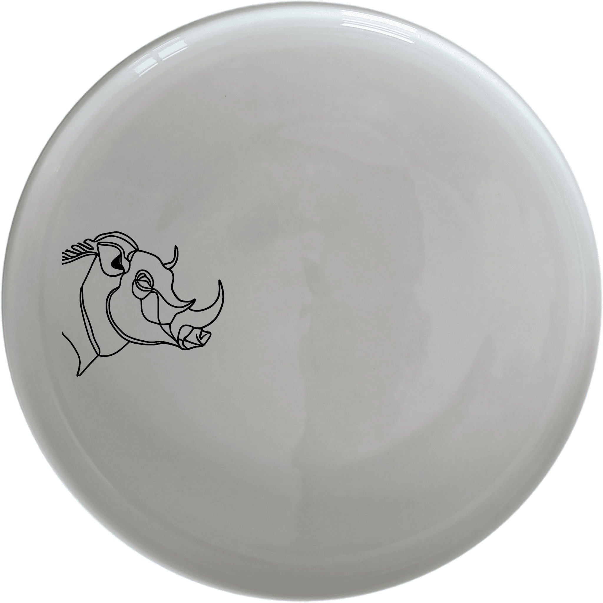 The Warthog Portrait Dinner Plate Set of 4 features a striking silhouette design, perfect for modern dining settings.