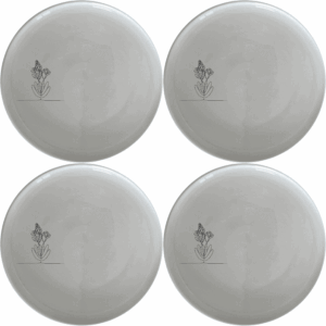 The Western Cape Fynbos Dinner Plate Set of 4 features a minimalist design inspired by the unique flora of the region, perfect for any dining table.