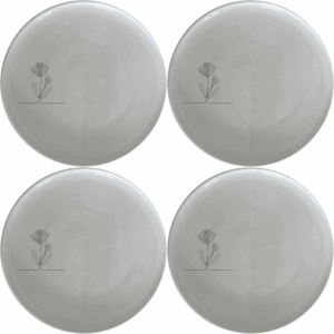 The Western Cape Fynbos Dinner Plate Set of 4 features delicate botanical designs, perfect for elevating everyday meals with a touch of nature.