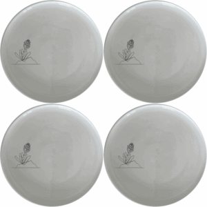The Western Cape Fynbos Side Plate Set of 4 features delicate botanical illustrations, perfect for adding a touch of nature to your dining experience.