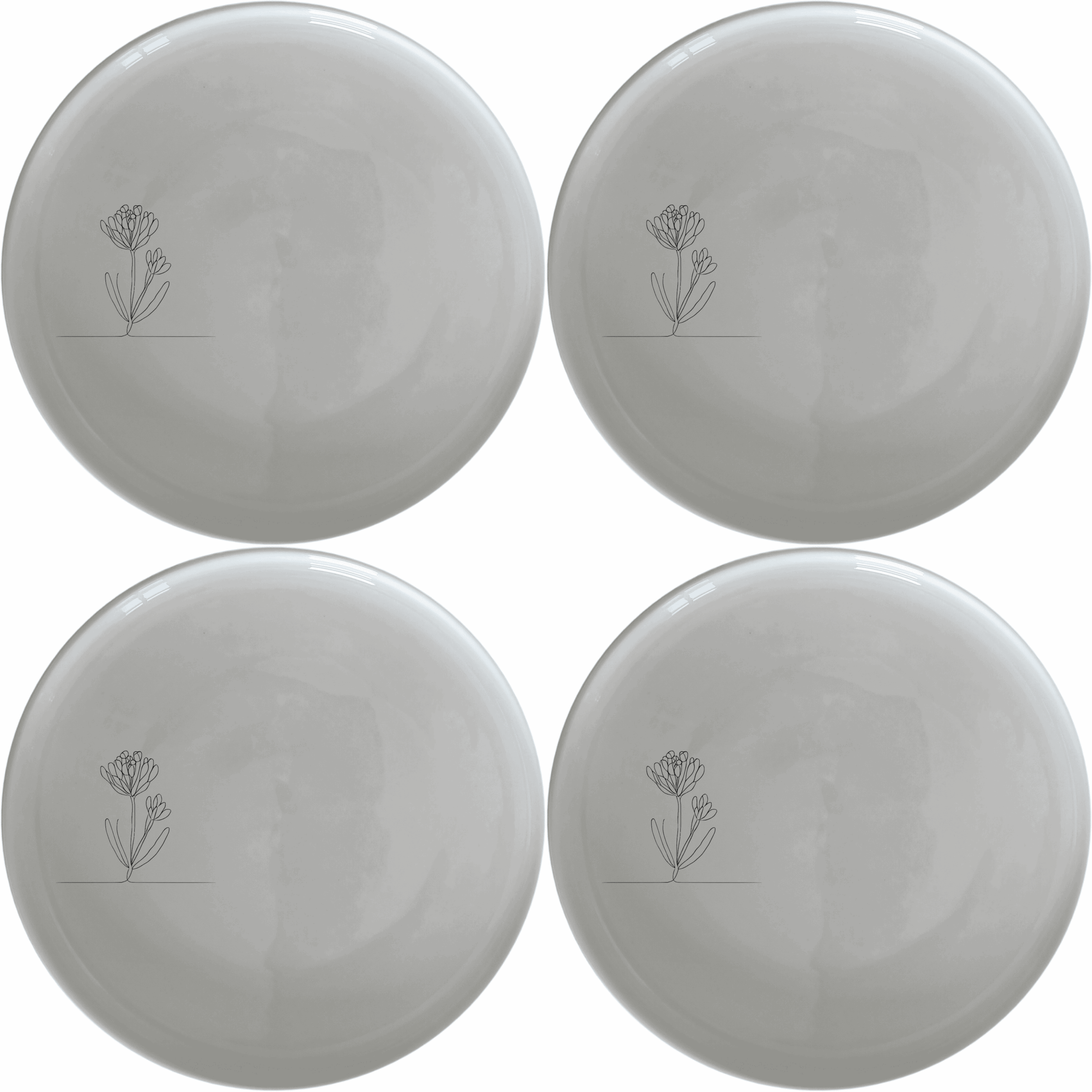The Western Cape Fynbos Side Plate Set of 4 features delicate botanical designs, perfect for adding a touch of nature to your dining table.