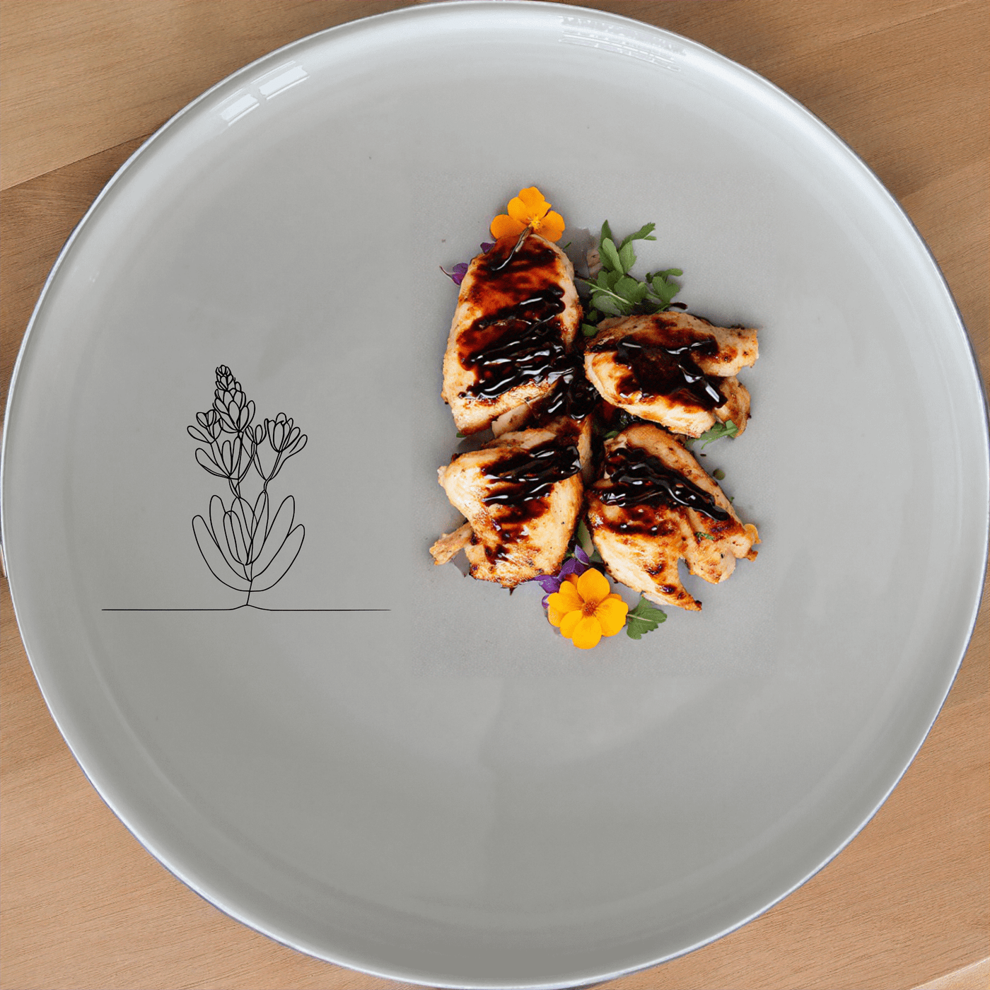 The Western Cape Fynbos Dinner Plate Set of 4 features a minimalist design inspired by the unique flora of the region, perfect for any dining table.