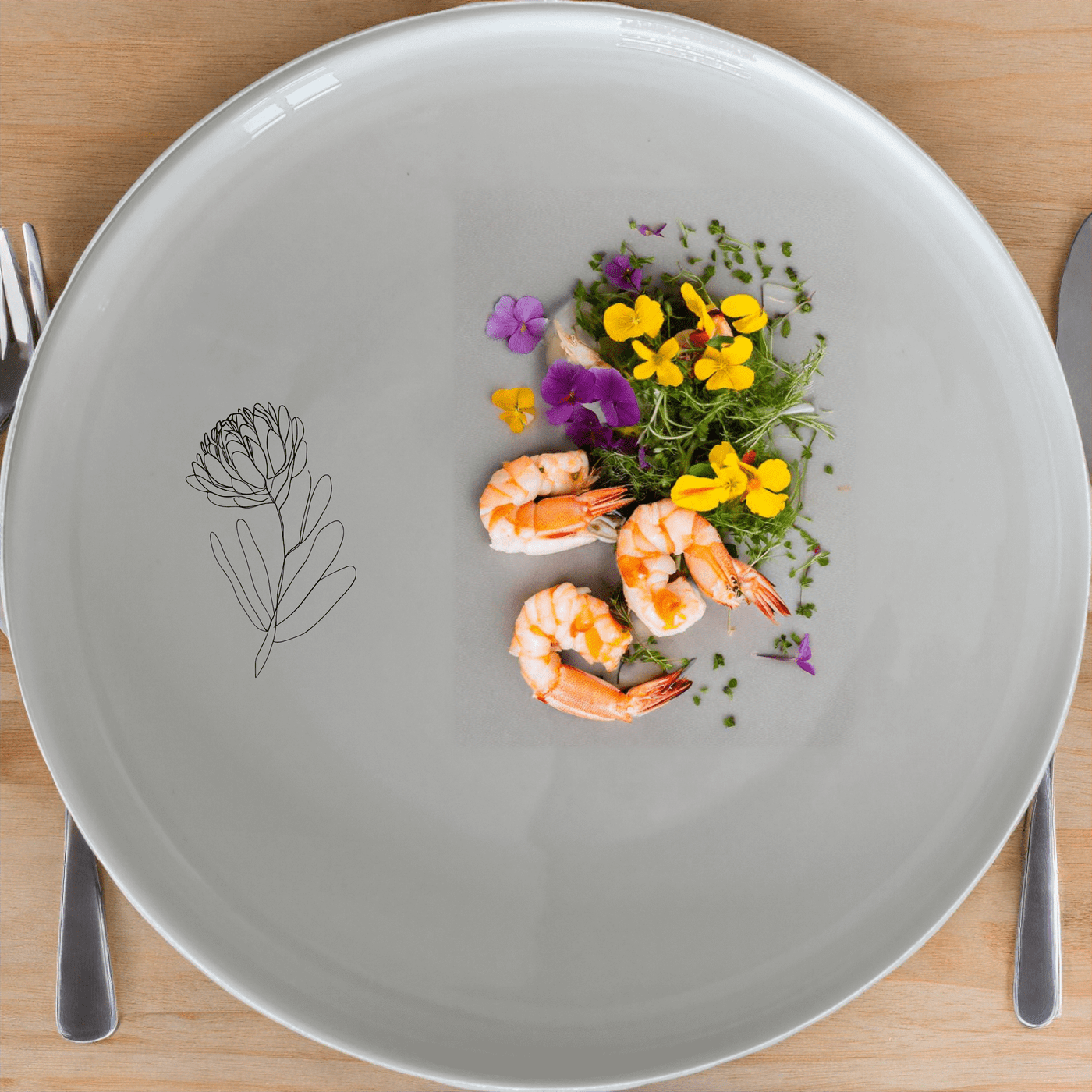 Discover the Western Cape Fynbos Dinner Plate Set of 4, a stunning collection of ceramic plates featuring delicate botanical designs.