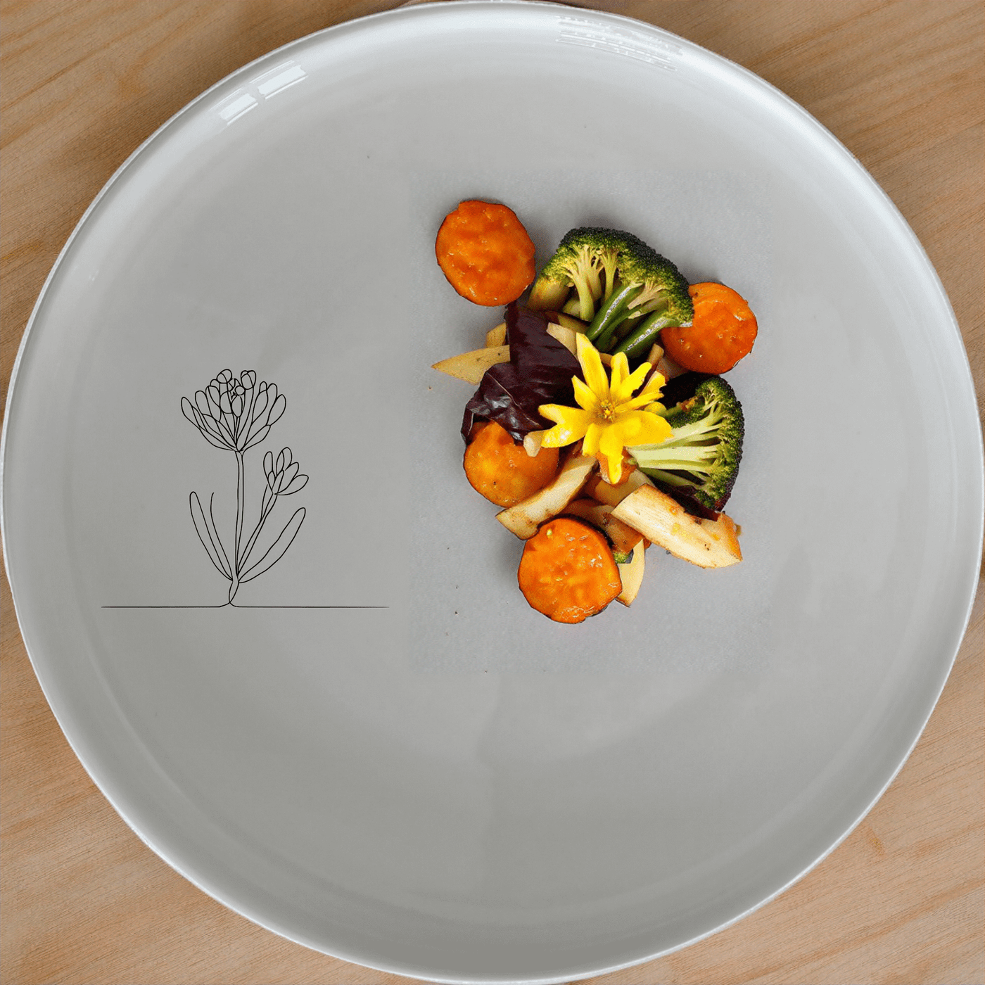 The Western Cape Fynbos Dinner Plate Set of 4 features delicate botanical designs, perfect for elevating everyday meals with a touch of nature.