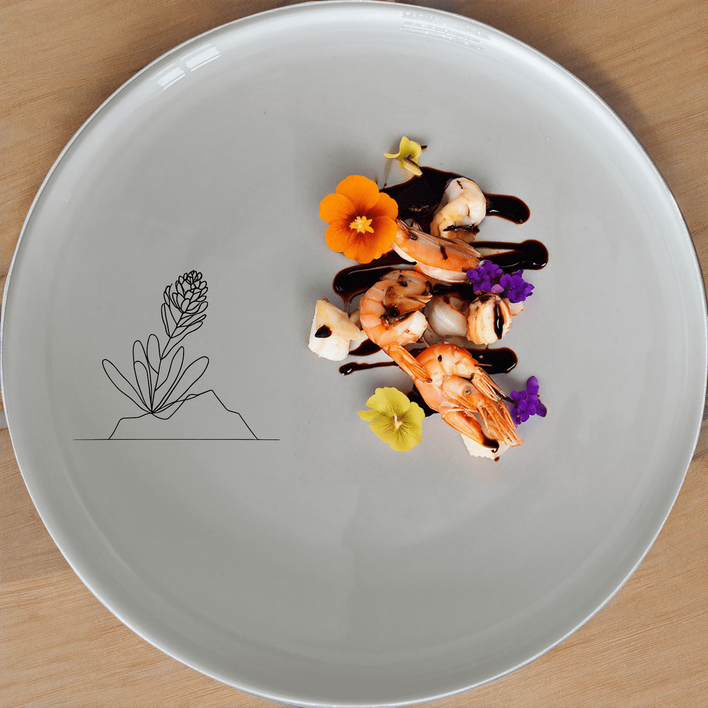 The Western Cape Fynbos Side Plate Set of 4 features delicate botanical illustrations, perfect for adding a touch of nature to your dining experience.
