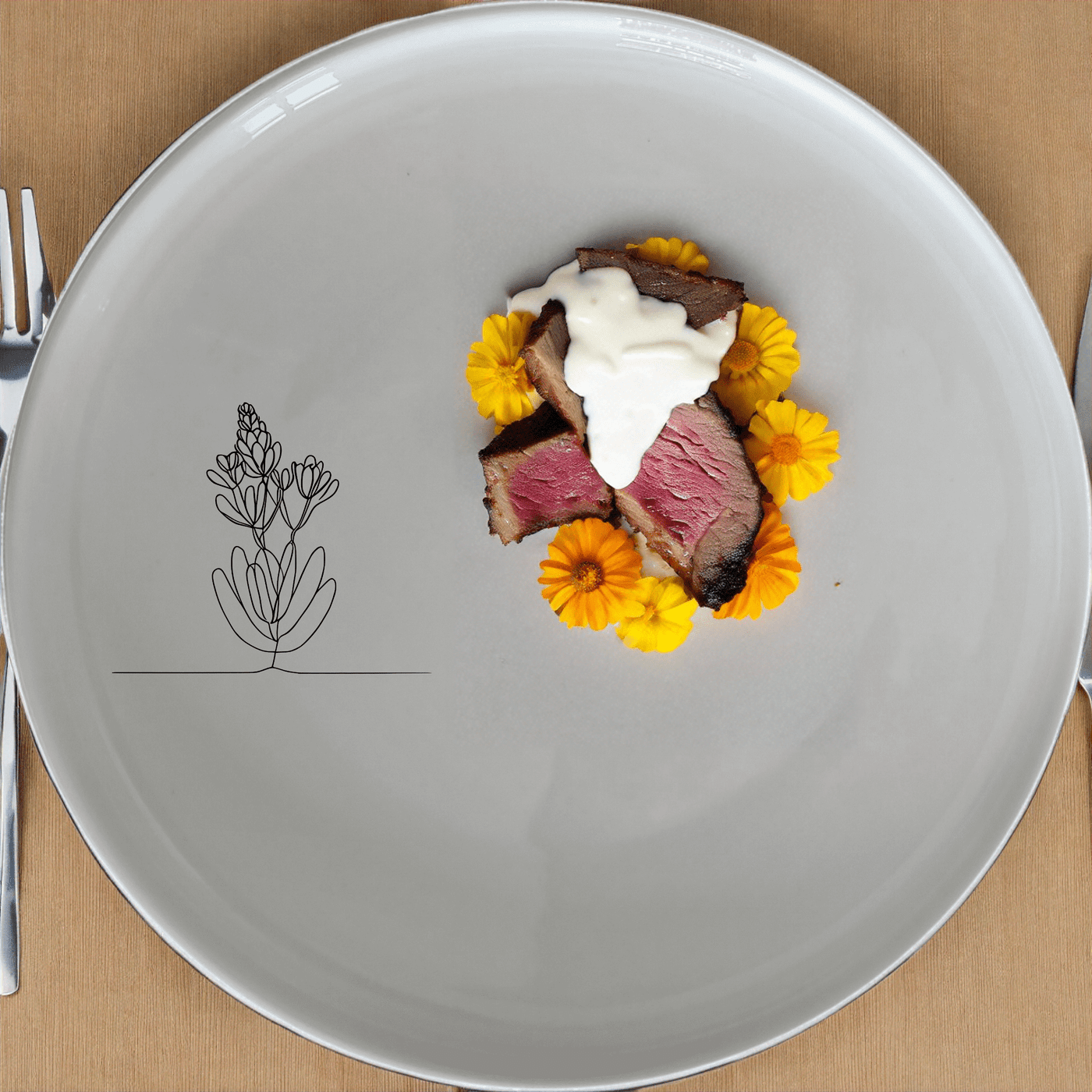 The Western Cape Fynbos Side Plate Set of 4 features elegant botanical designs perfect for any dining table.