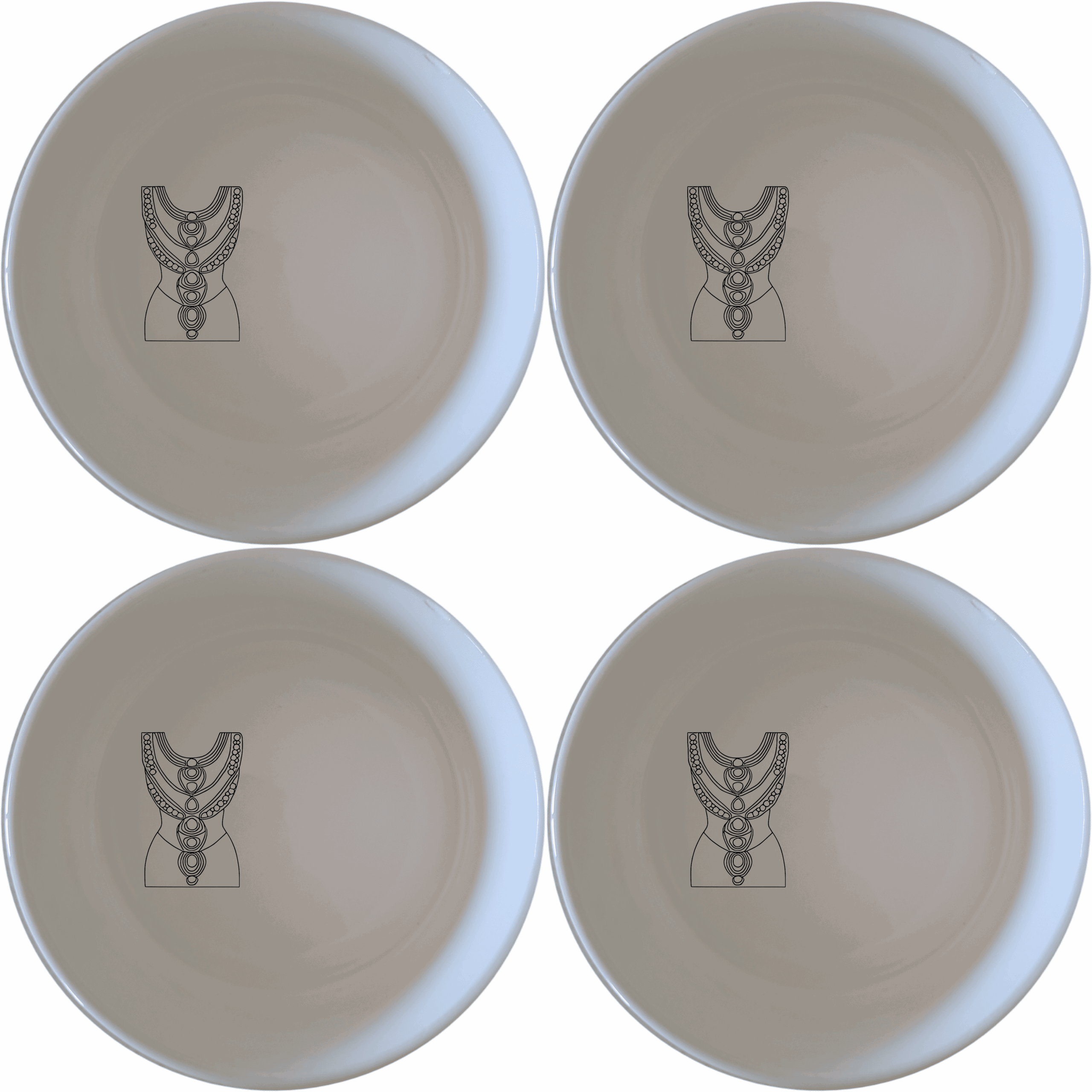 The Zulu Beadwork Traditional Pattern Design Bowl Set of 4 features intricate Zulu-inspired beadwork designs, perfect for adding cultural flair to your dining experience.