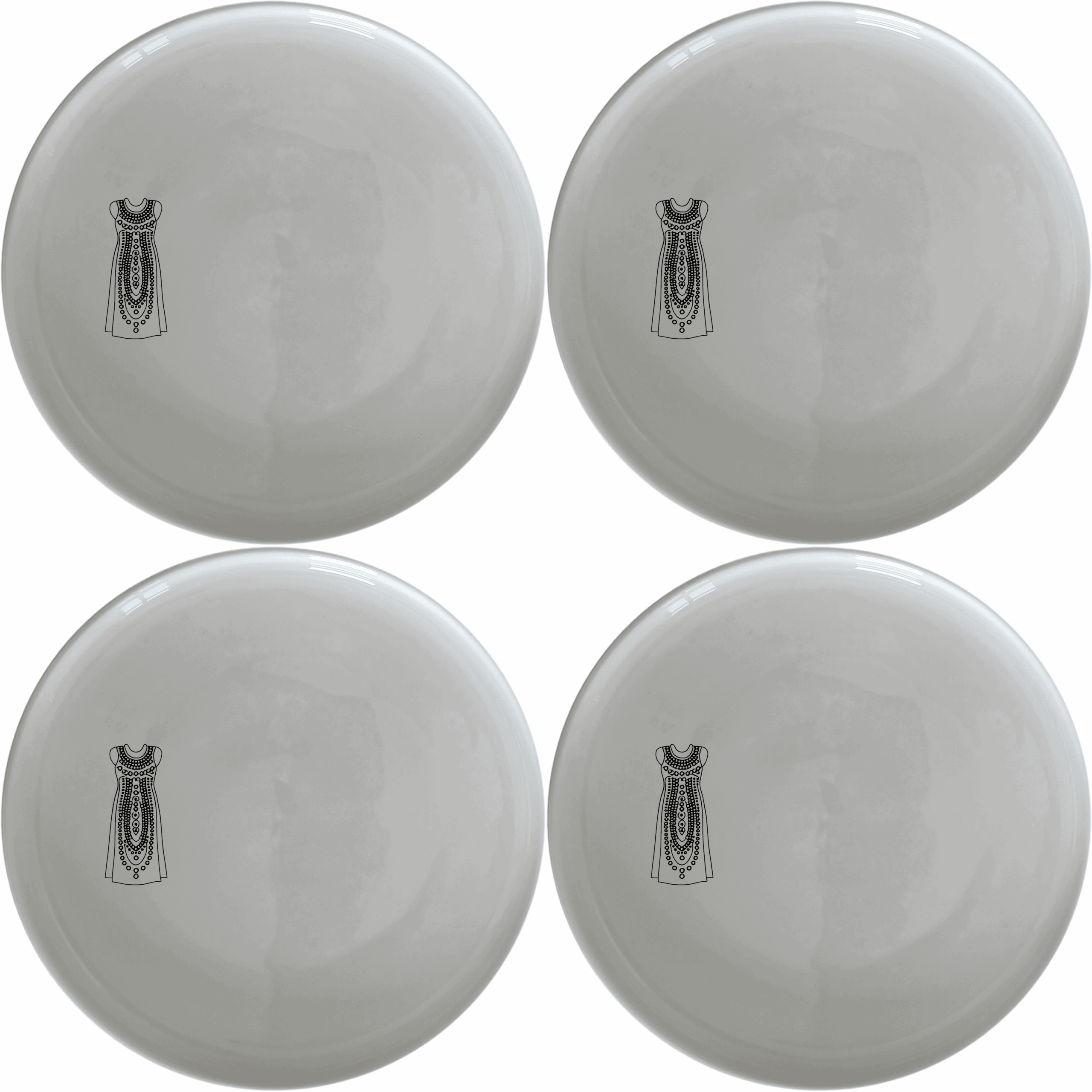 The Zulu Beadwork Traditional Pattern Design Side Plate Set of 4 features intricate Zulu-inspired designs, perfect for adding cultural flair to your dining experience.